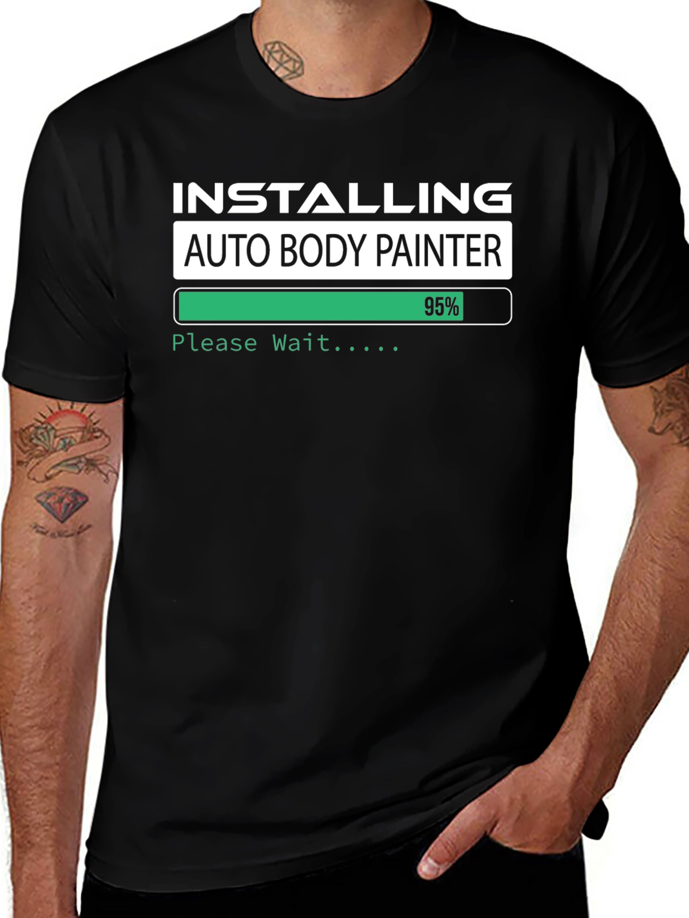 Installing Auto Body Painter T-Shirt