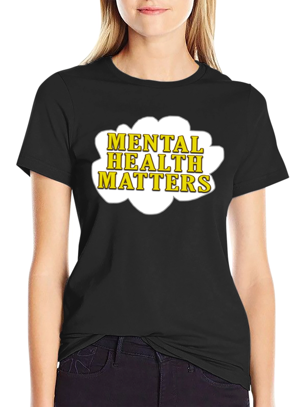 Mental Health Matters T-Shirt - Black Cotton