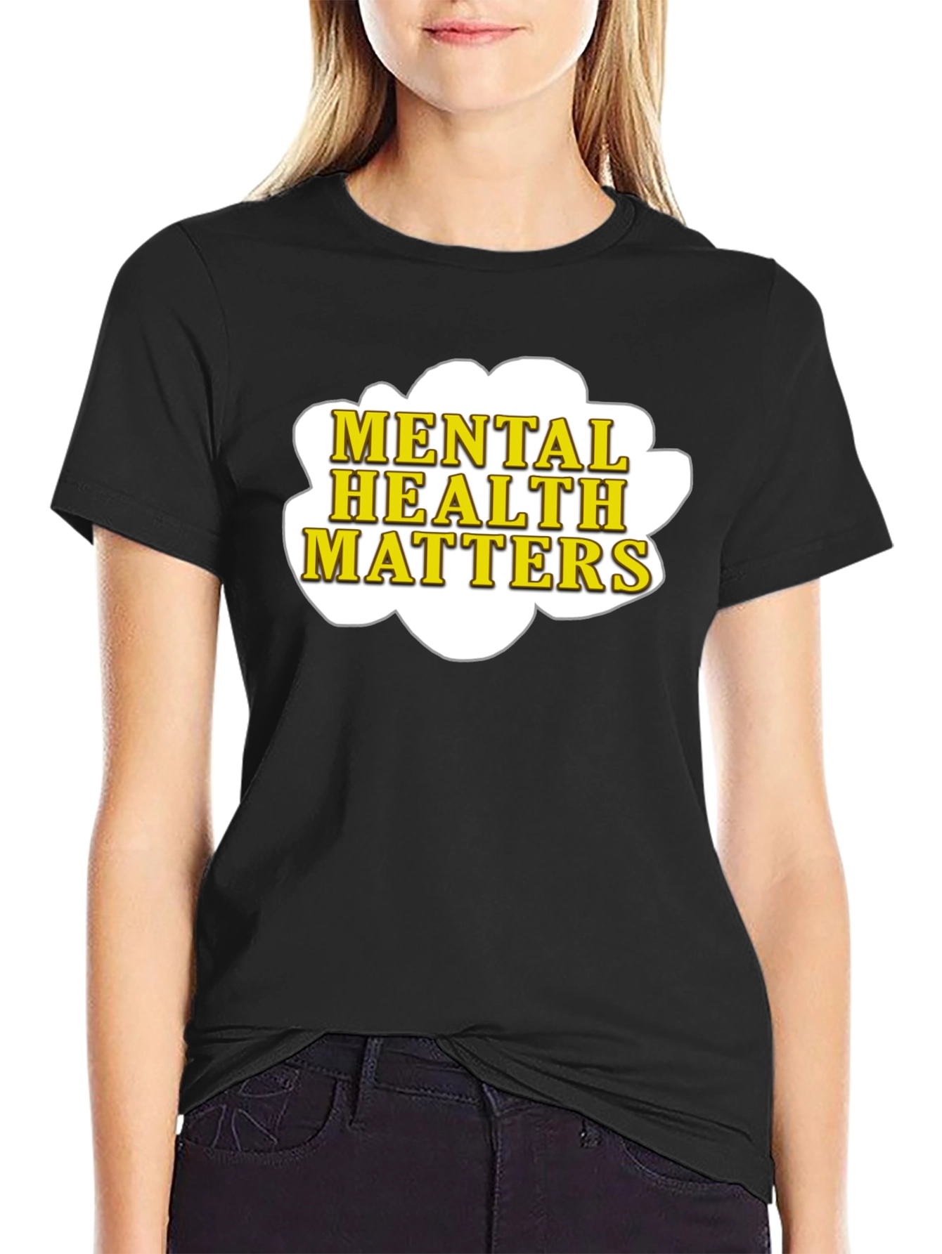 Mental Health Matters T-Shirt - Black Cotton