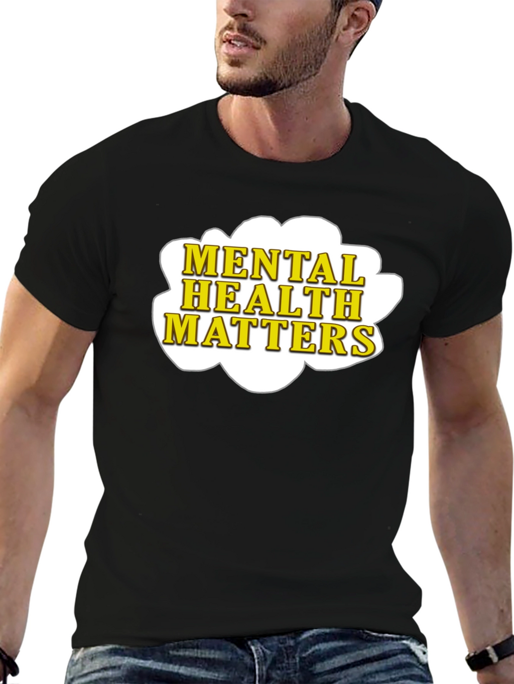 Mental Health Matters T-Shirt - Black Cotton