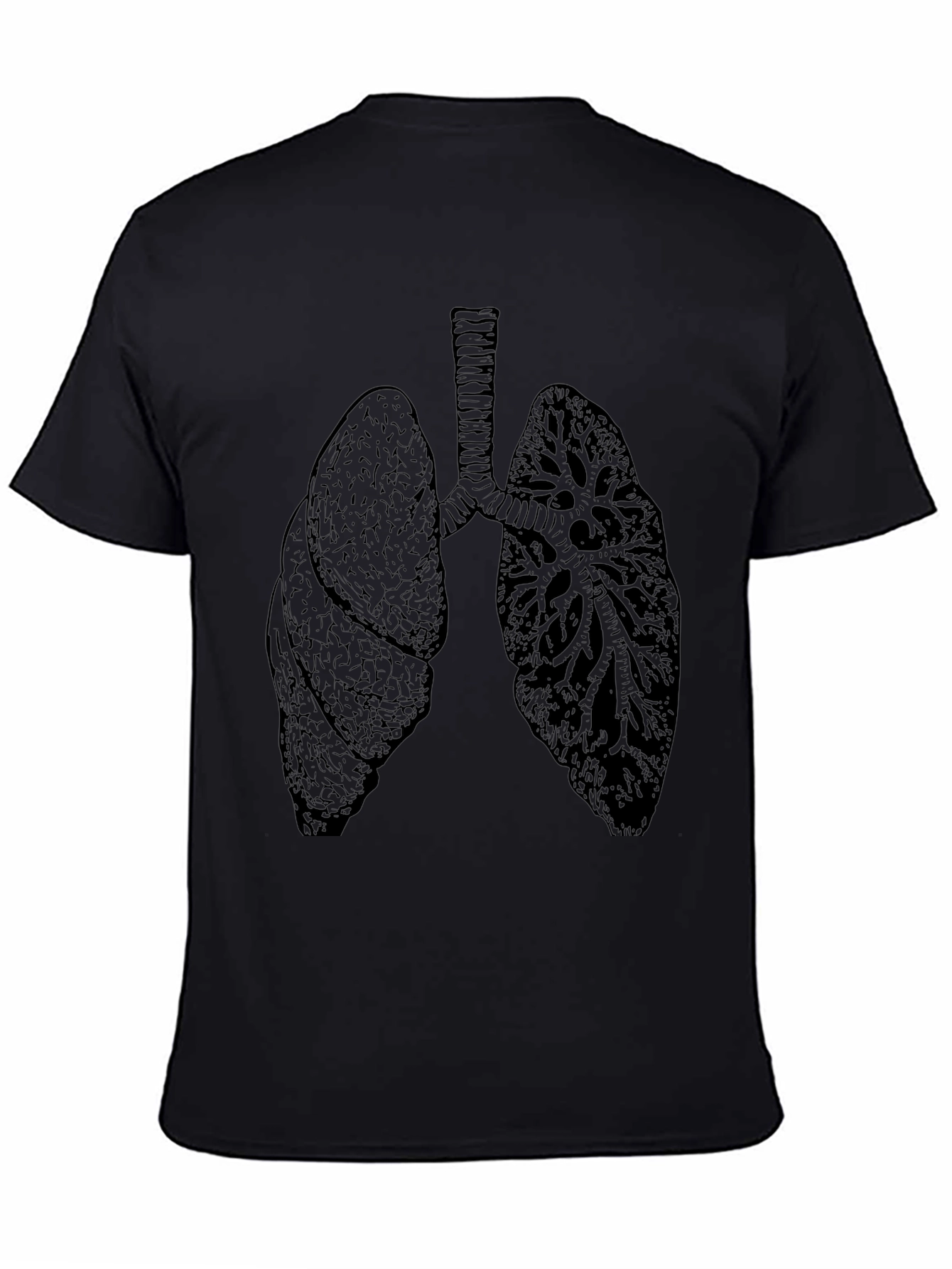 Anatomical Lungs Graphic Tee - Black