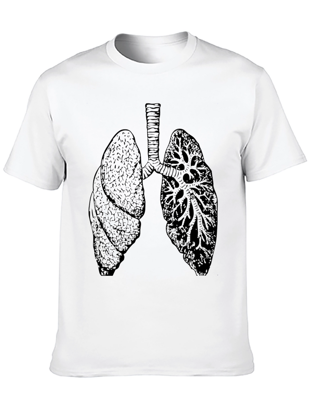Anatomical Lungs Graphic Tee - Black