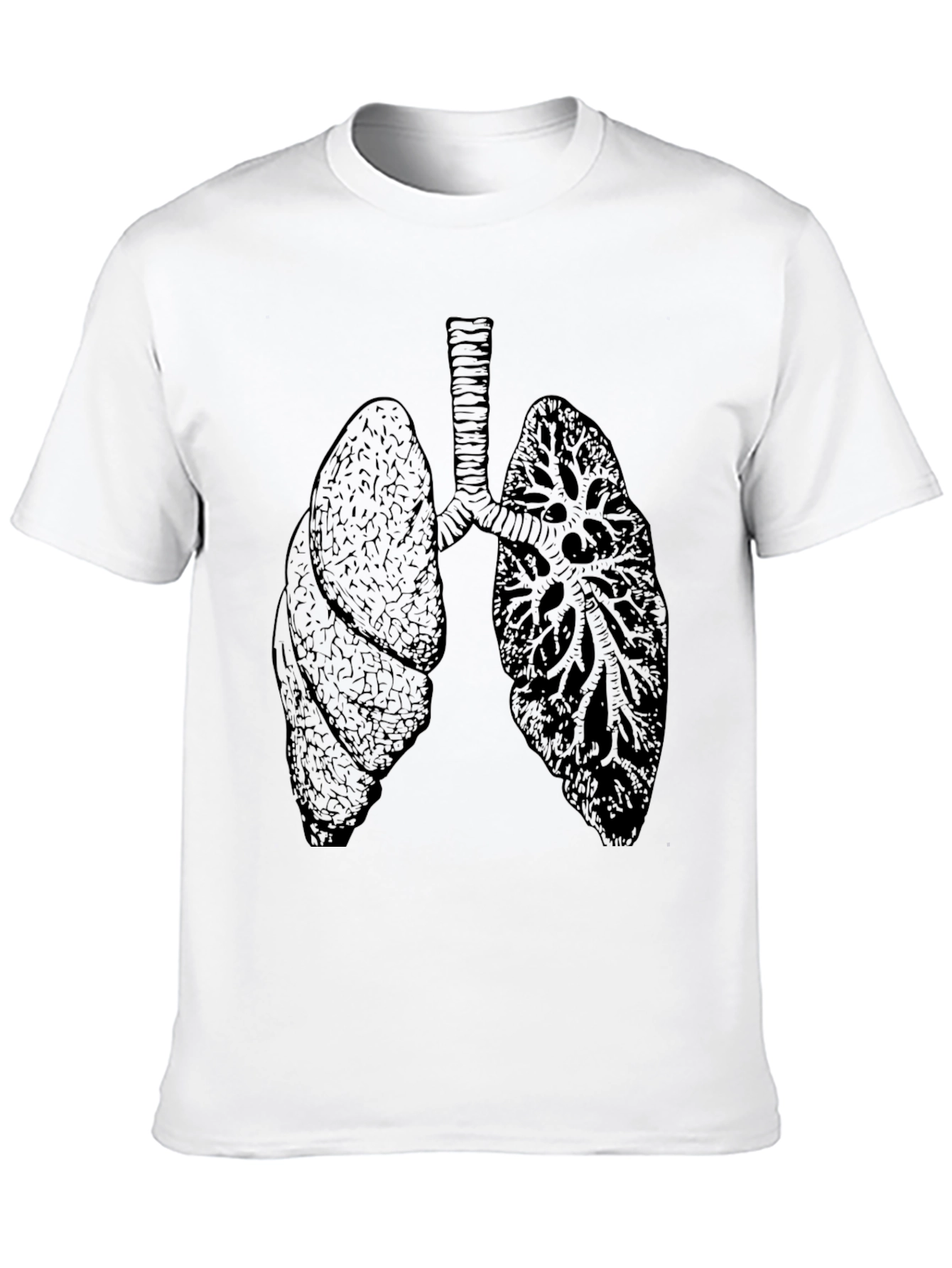 Anatomical Lungs Graphic Tee - Black