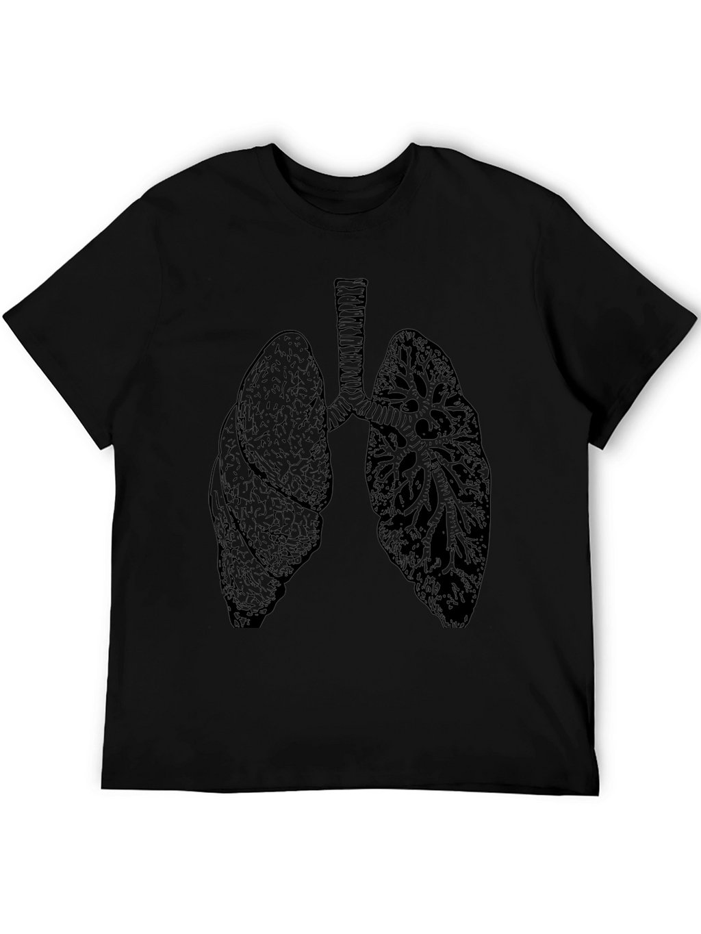 Anatomical Lungs Graphic Tee - Black