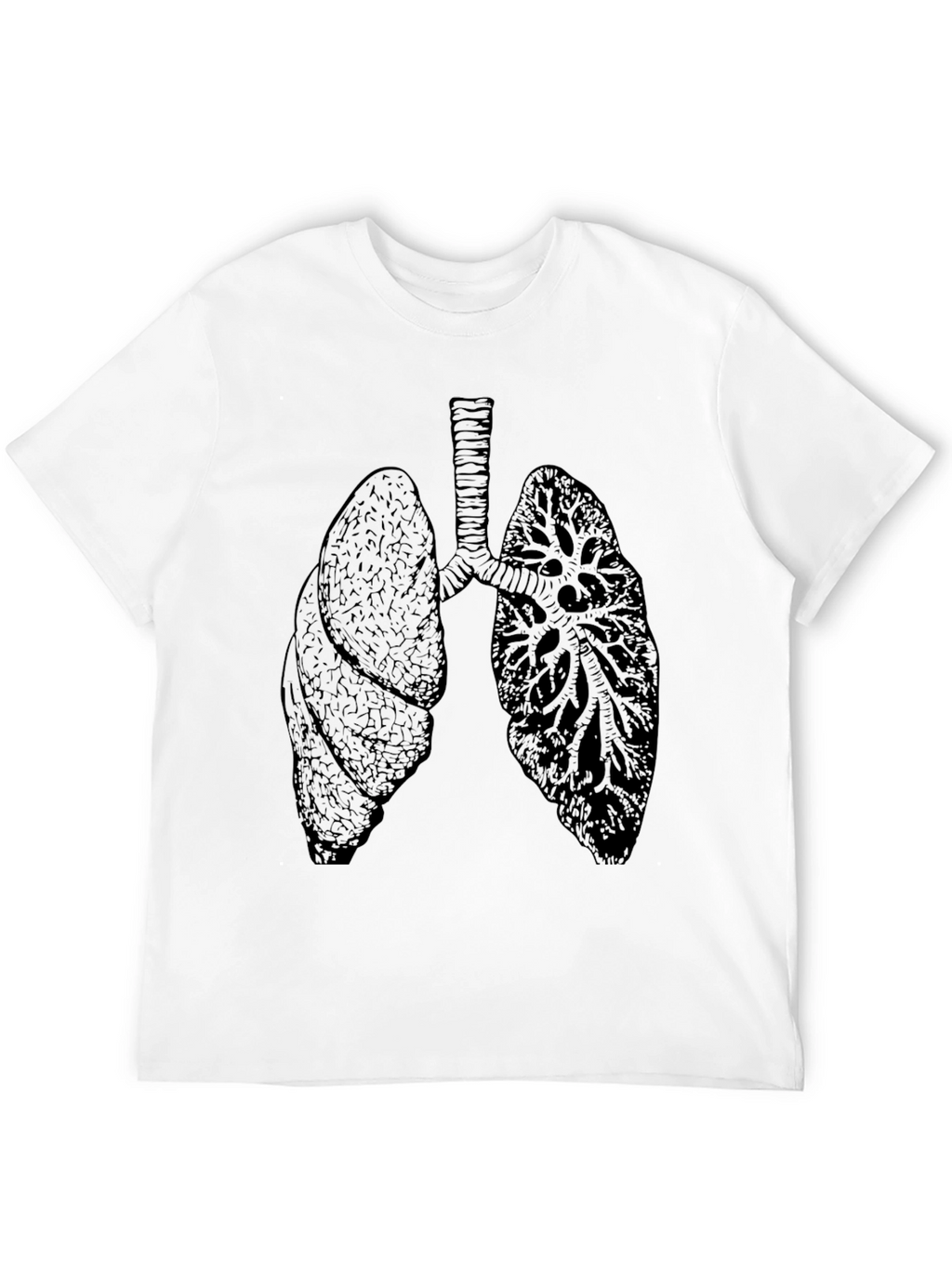 Anatomical Lungs Graphic Tee - Black