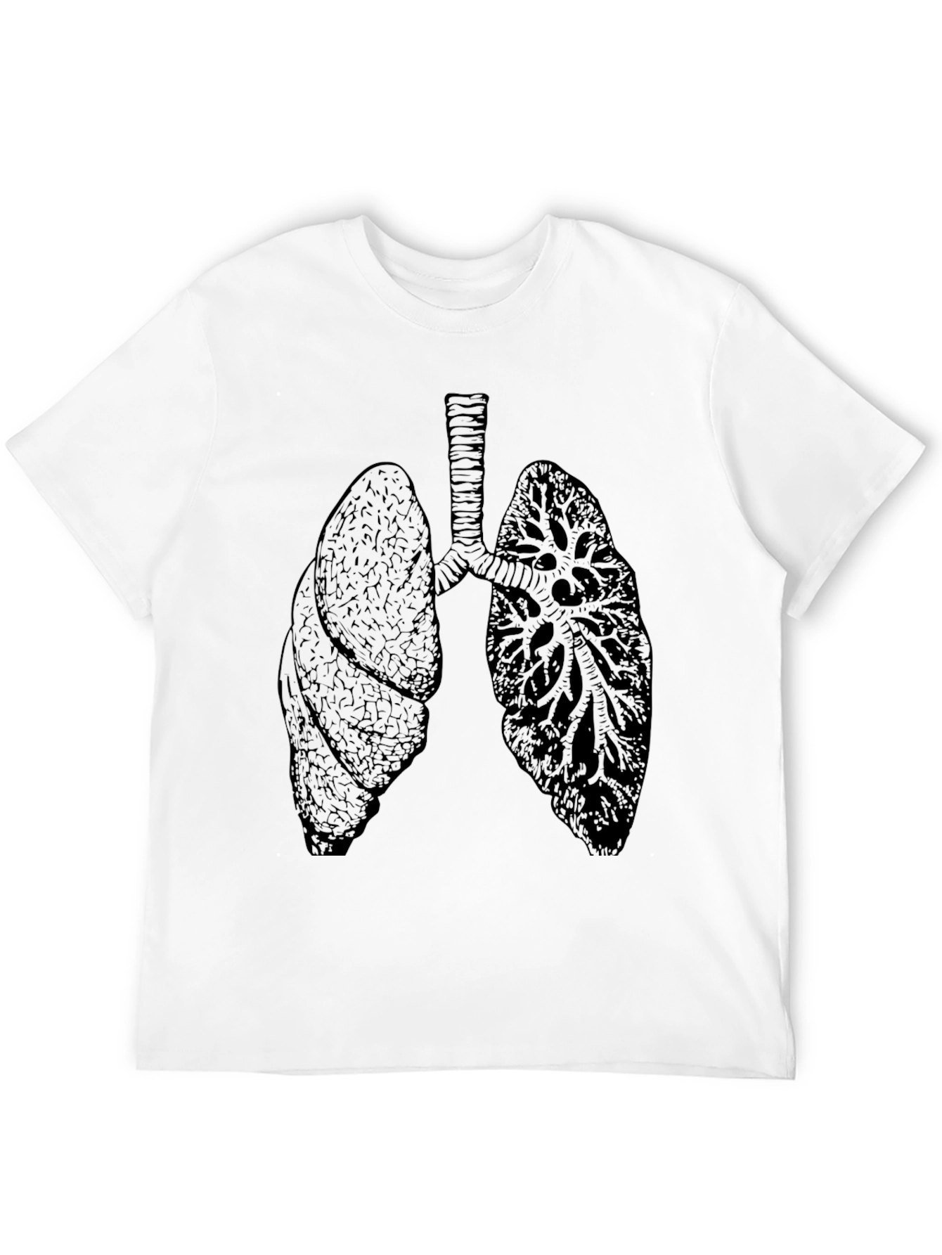 Anatomical Lungs Graphic Tee - Black