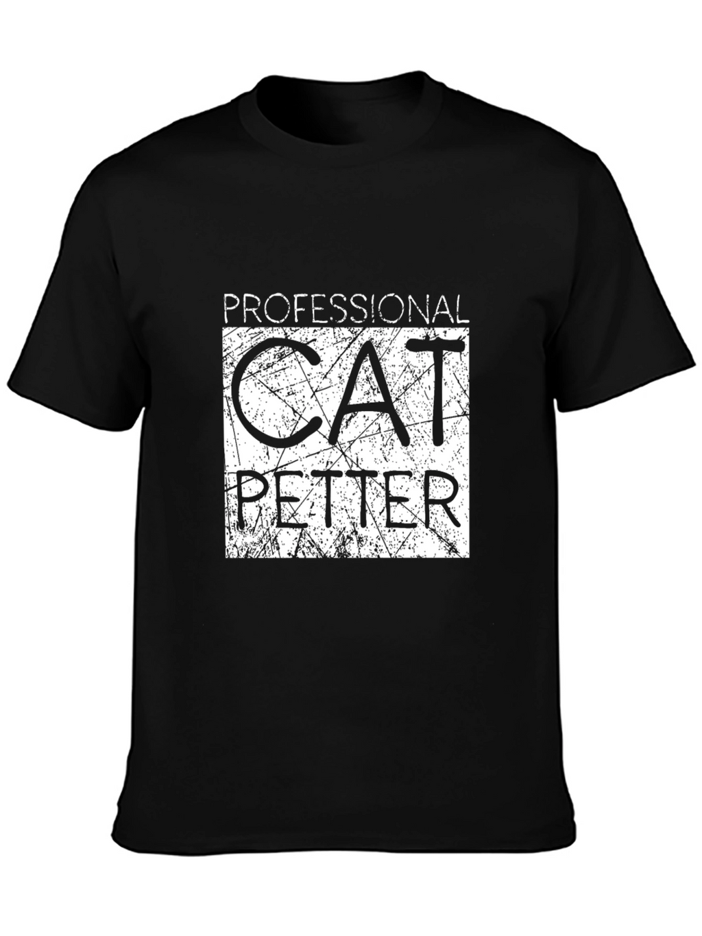 Professional Cat Petter Graphic Tee - Black