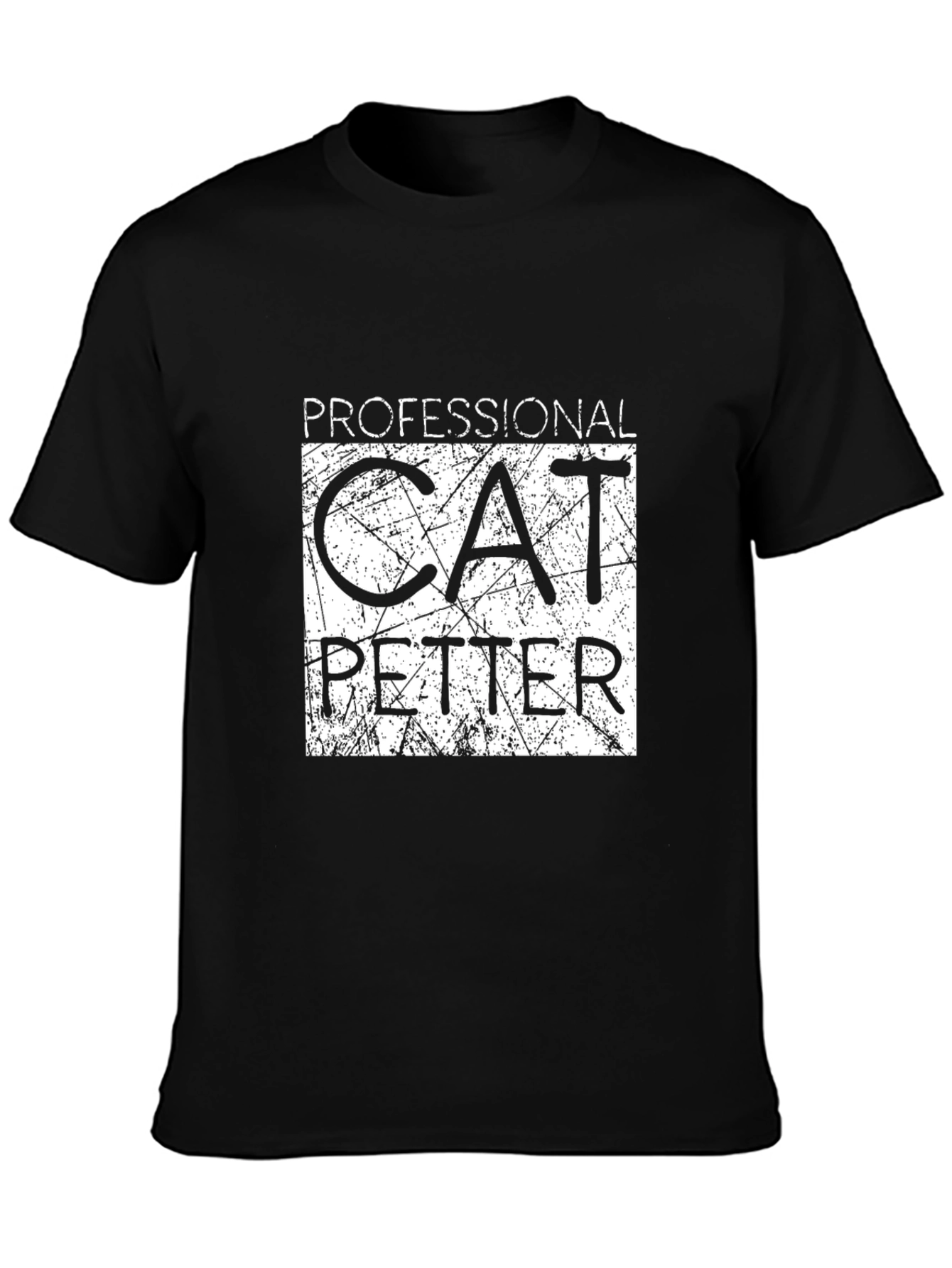 Professional Cat Petter Graphic Tee - Black