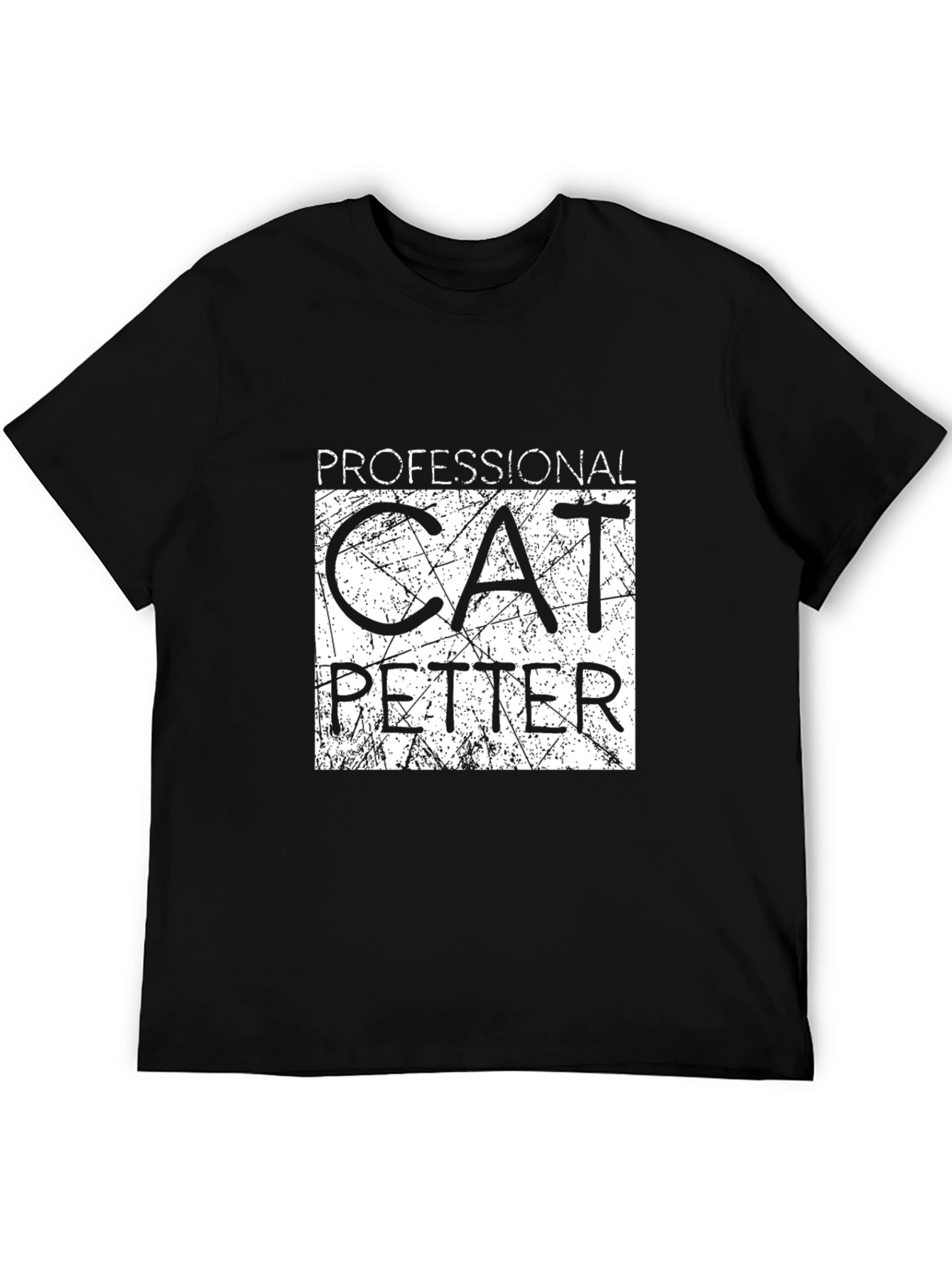 Professional Cat Petter Graphic Tee - Black