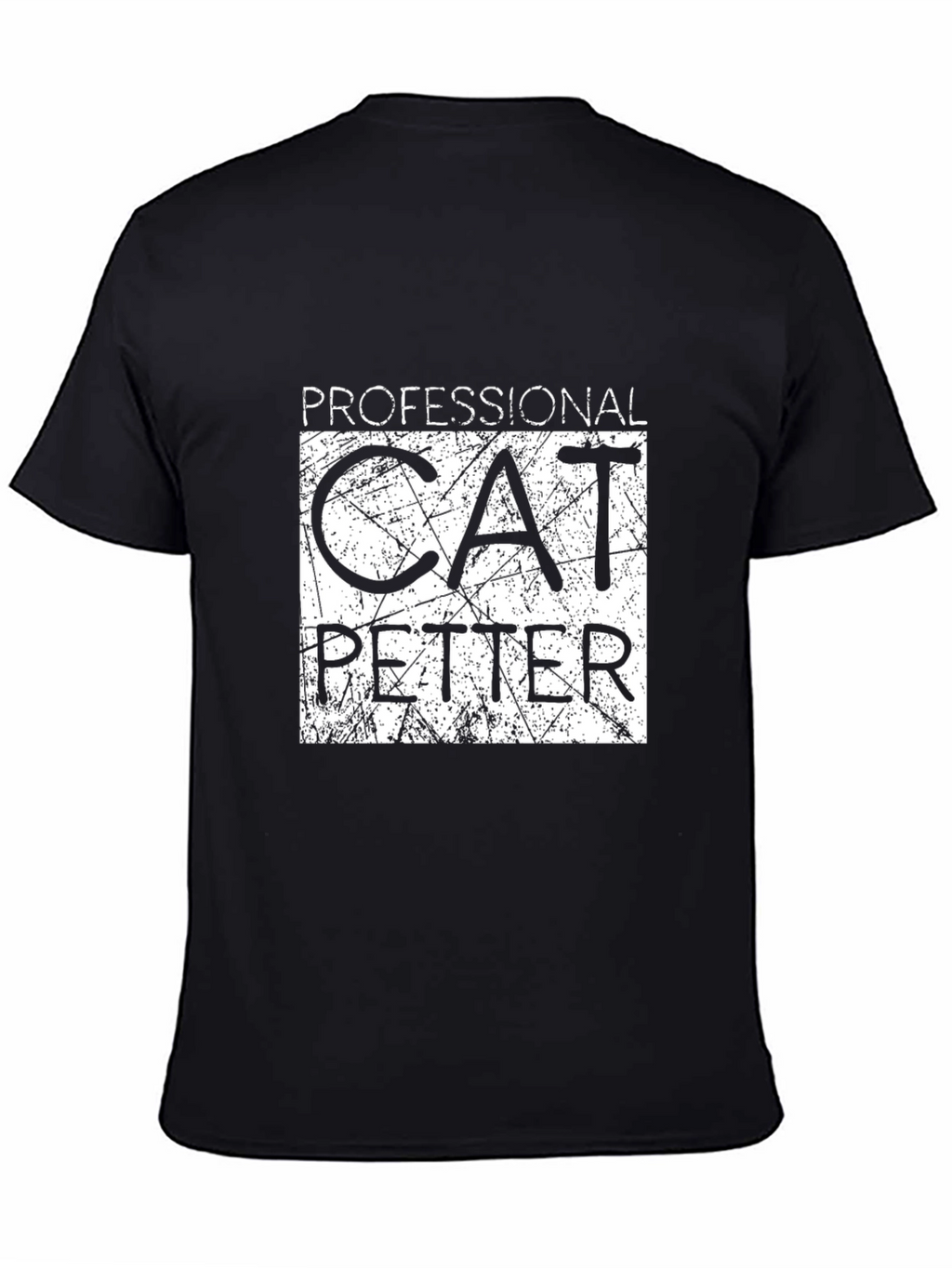 Professional Cat Petter Graphic Tee - Black