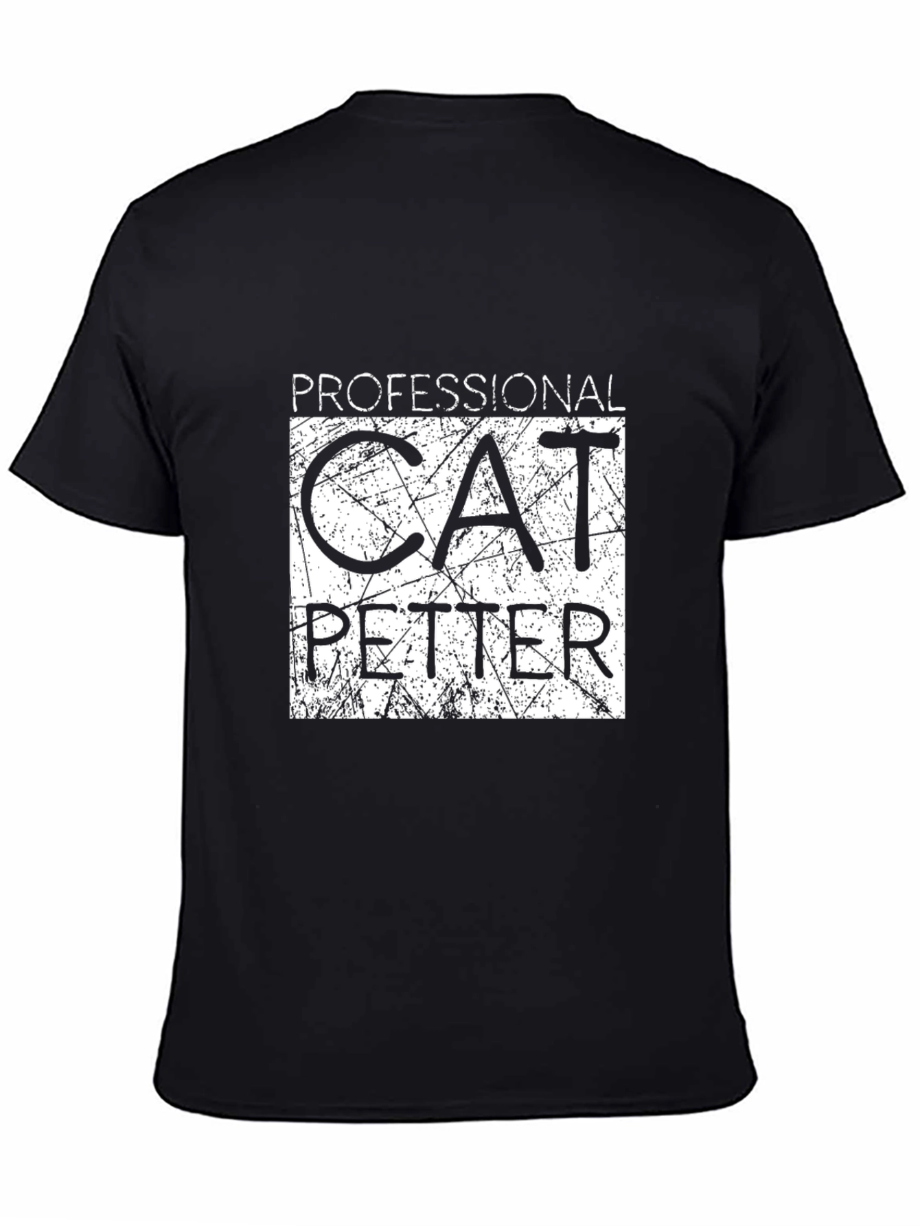 Professional Cat Petter Graphic Tee - Black