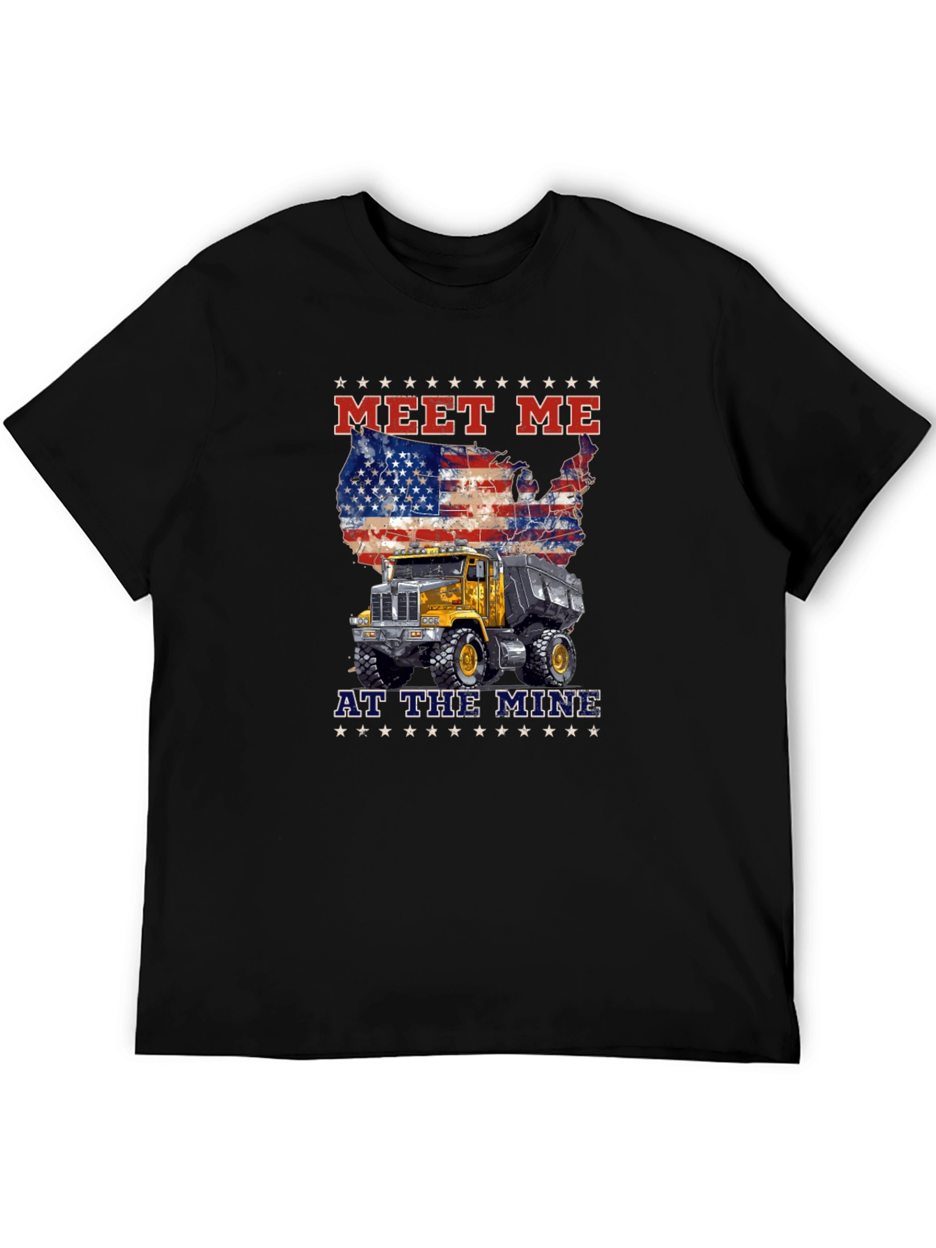 Meet Me At The Mine Patriotic Dump Truck T-Shirt