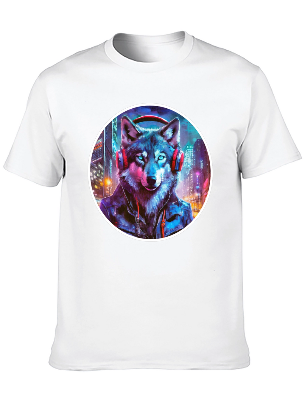 Wolf DJ Graphic Tee - Urban Style Shirt