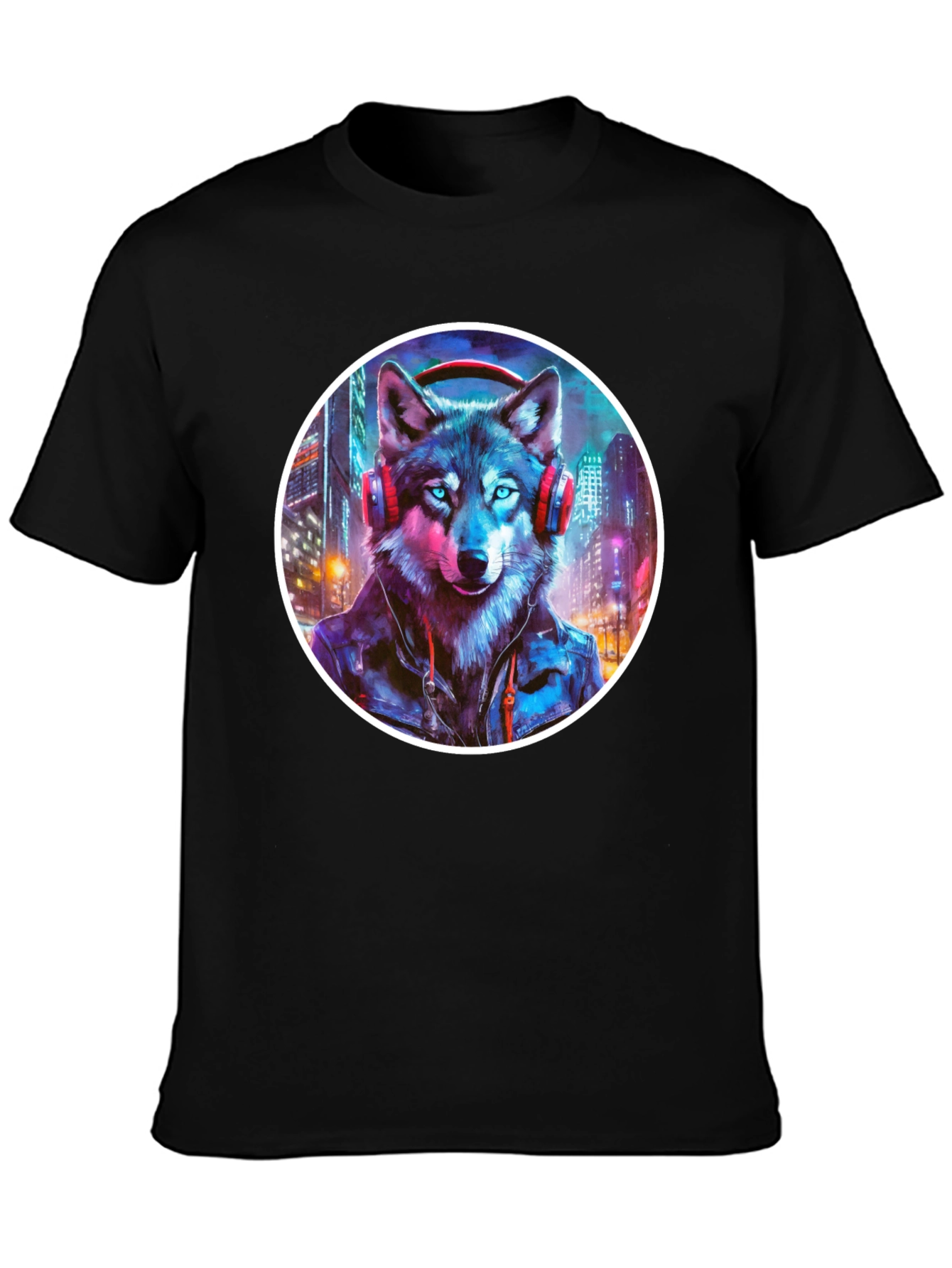Wolf DJ Graphic Tee - Urban Style Shirt