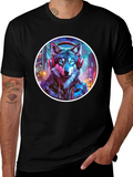 Wolf DJ Graphic Tee - Urban Style Shirt