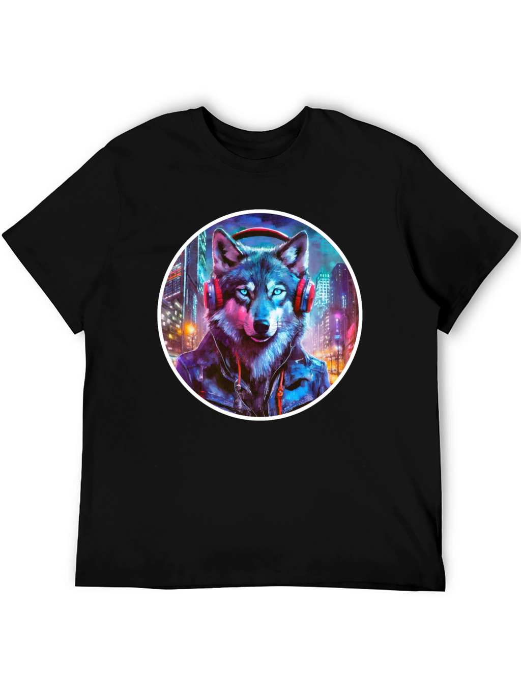 Wolf DJ Graphic Tee - Urban Style Shirt