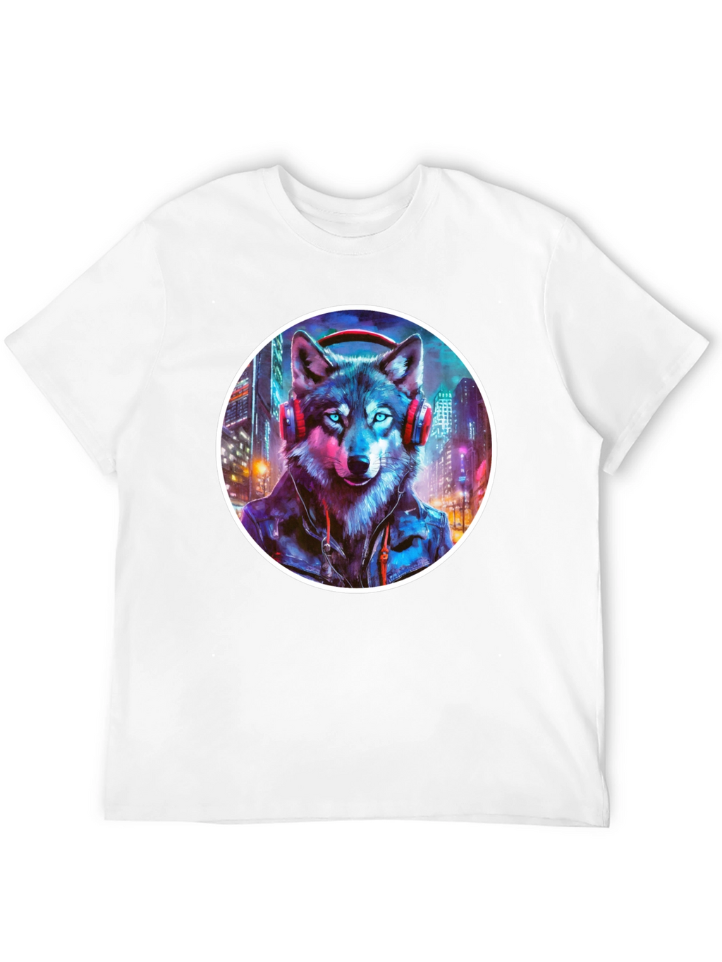 Wolf DJ Graphic Tee - Urban Style Shirt