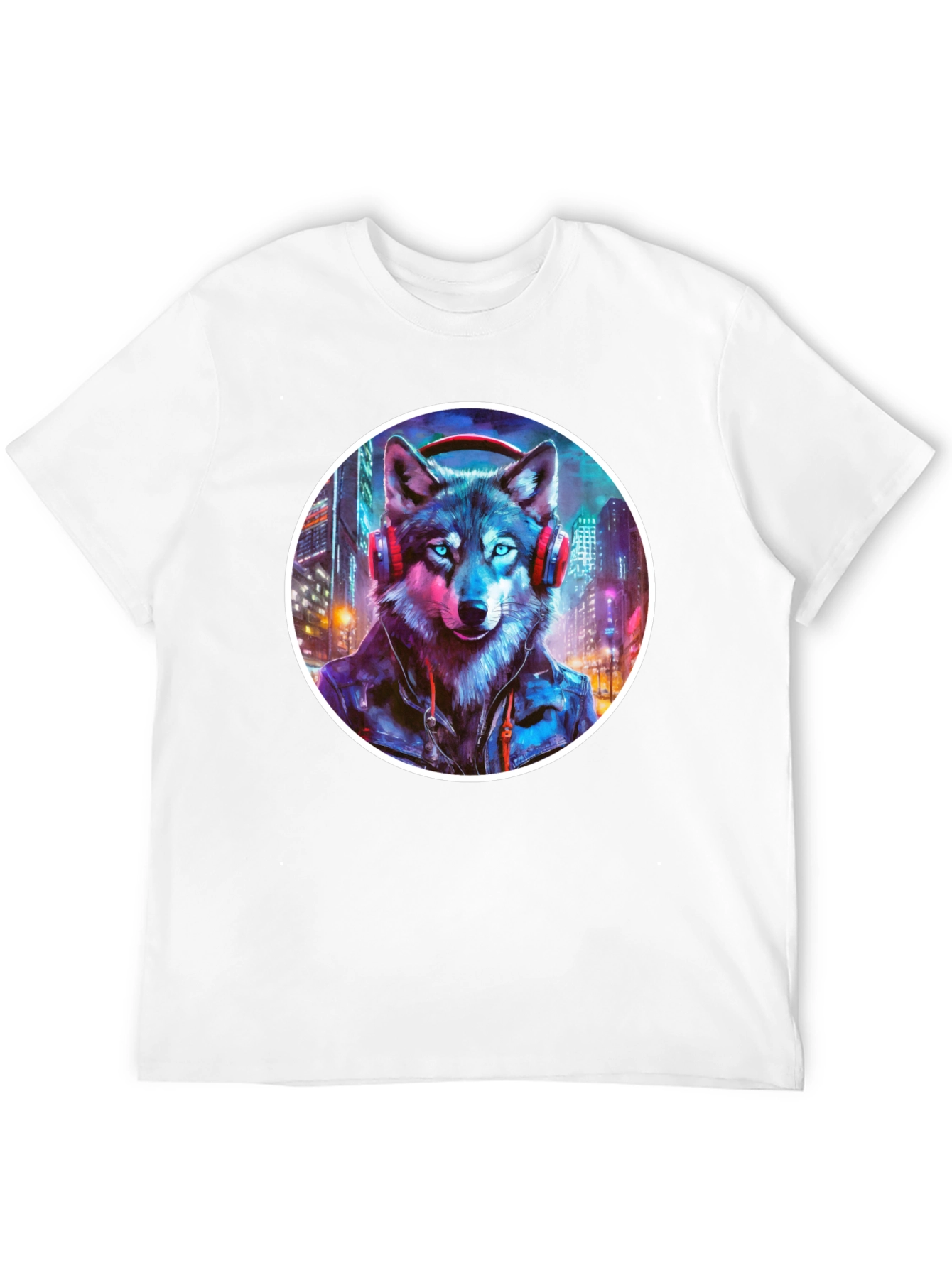 Wolf DJ Graphic Tee - Urban Style Shirt