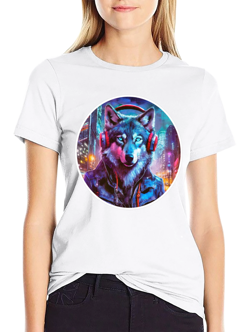 Wolf DJ Graphic Tee - Urban Style Shirt