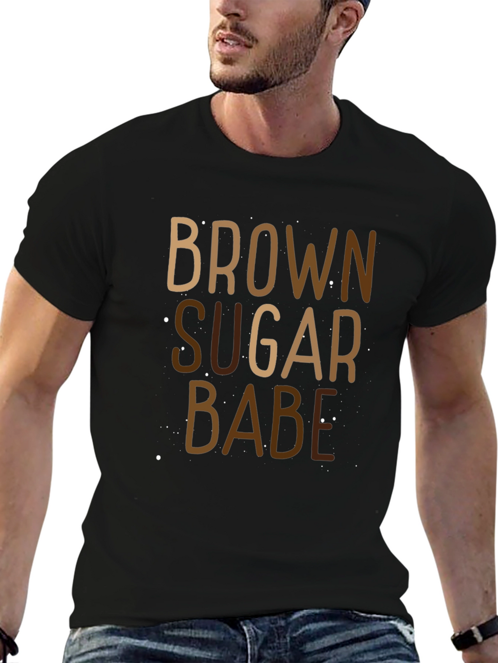 Brown Sugar Babe Black Graphic Tee