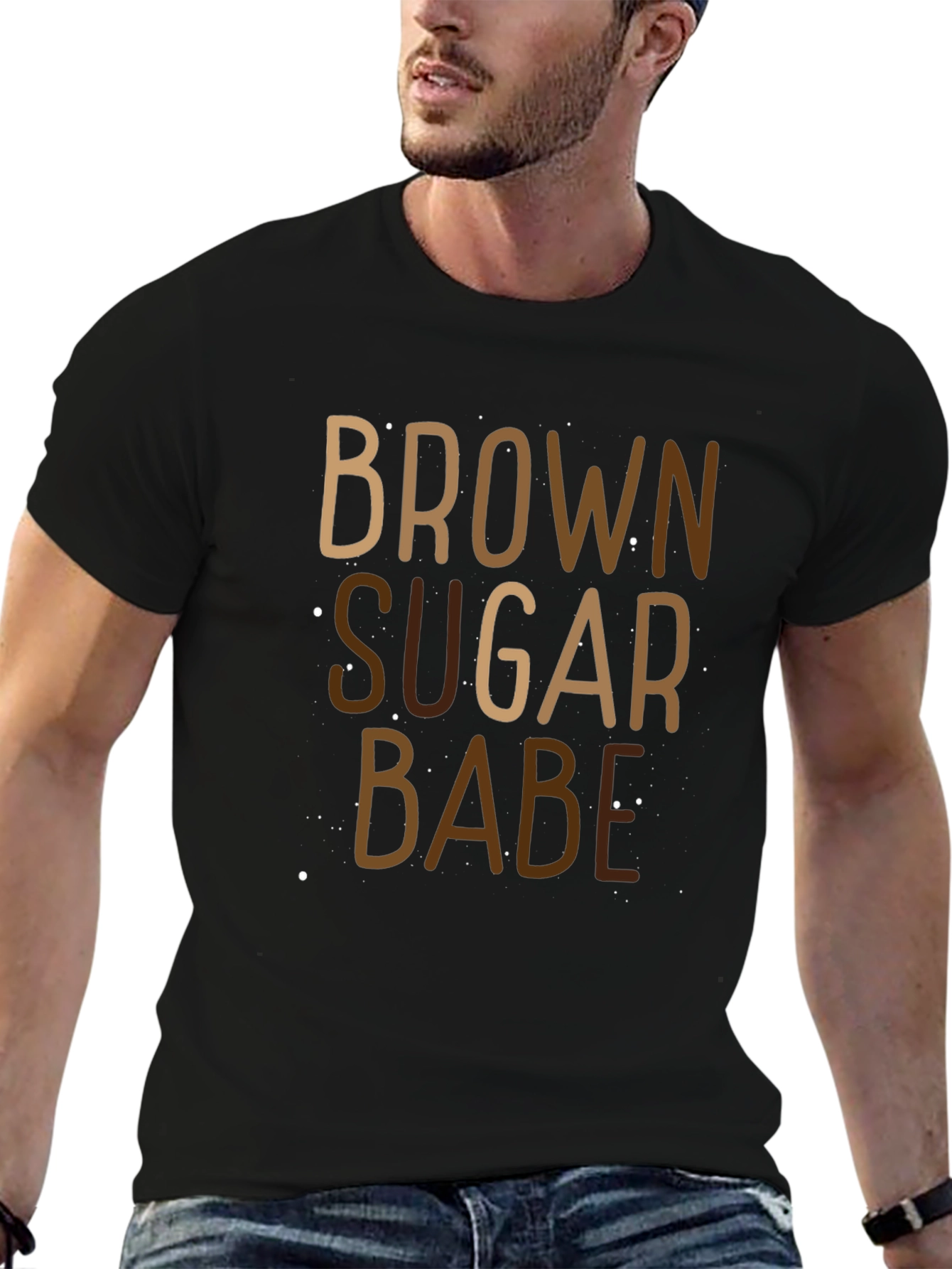 Brown Sugar Babe Black Graphic Tee