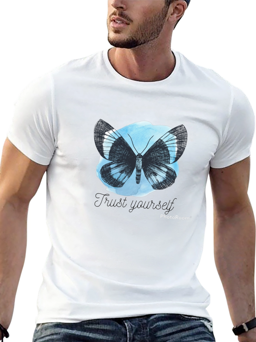 Butterfly Trust Yourself Graphic Tee - Black