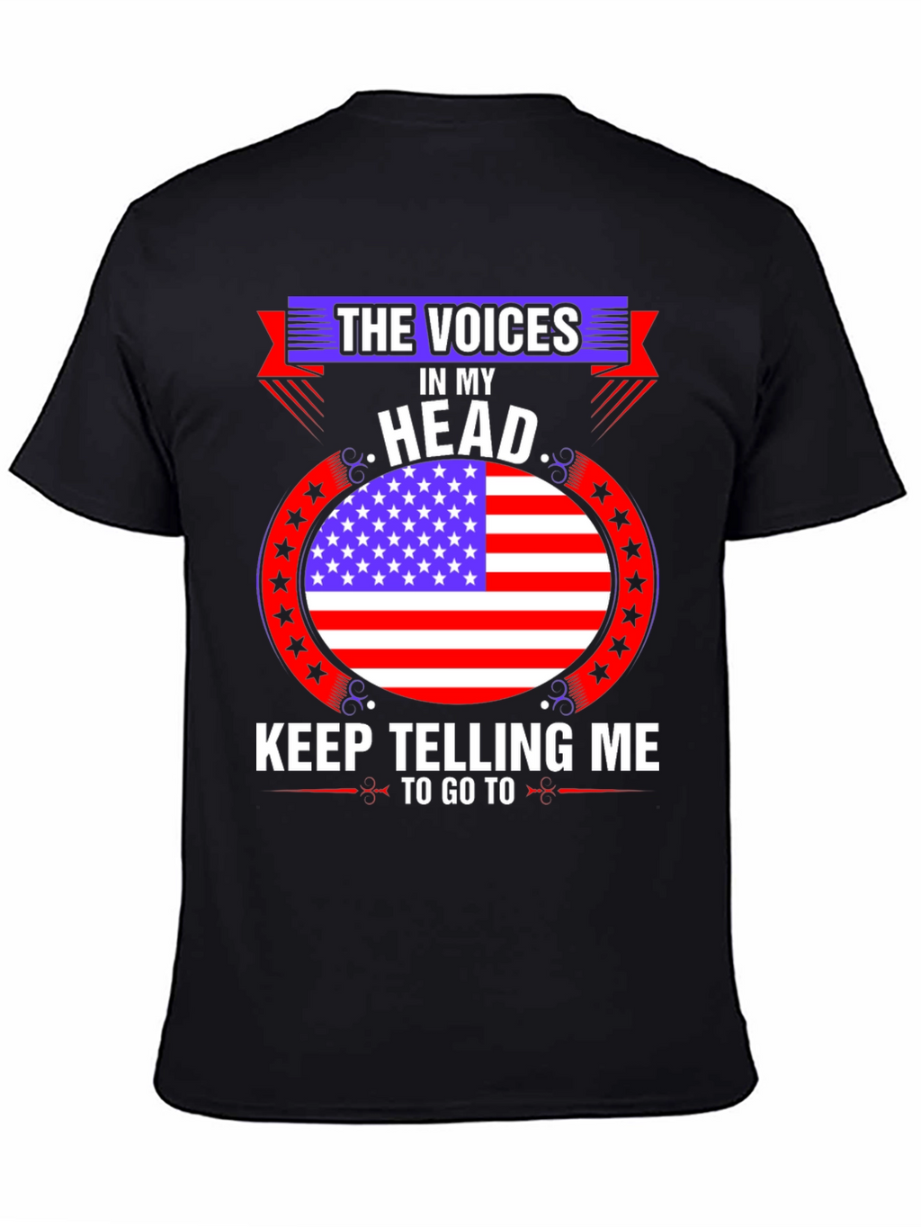 Voices in My Head American Flag Graphic Tee