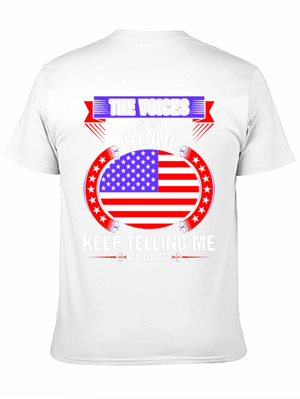 Voices in My Head American Flag Graphic Tee