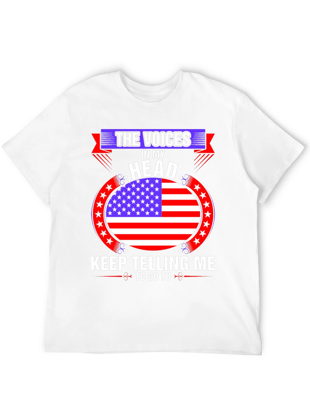 Voices in My Head American Flag Graphic Tee