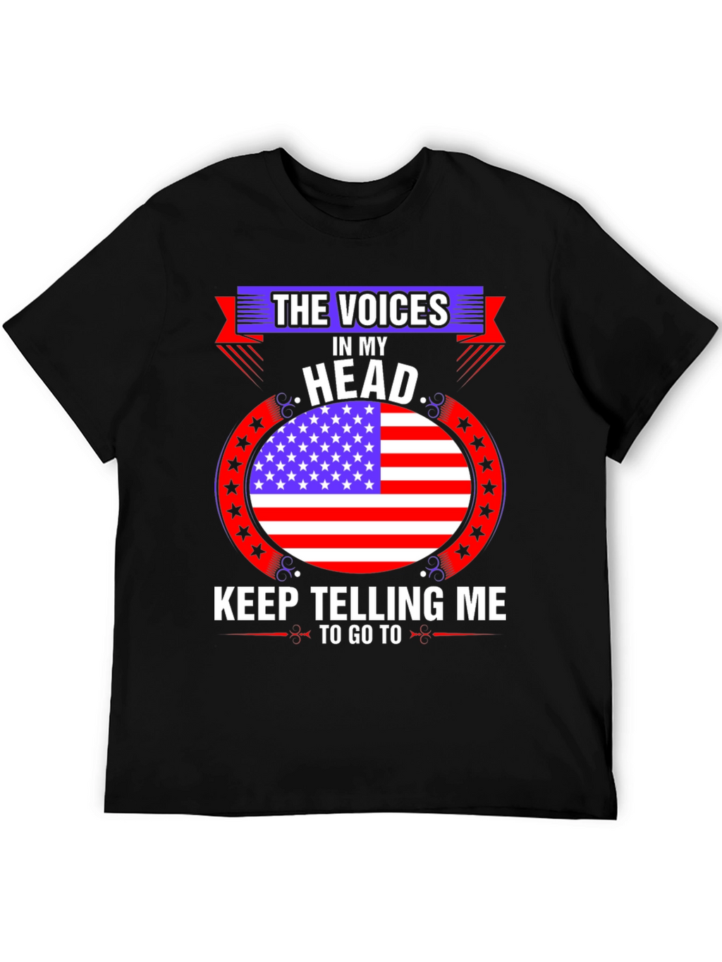 Voices in My Head American Flag Graphic Tee