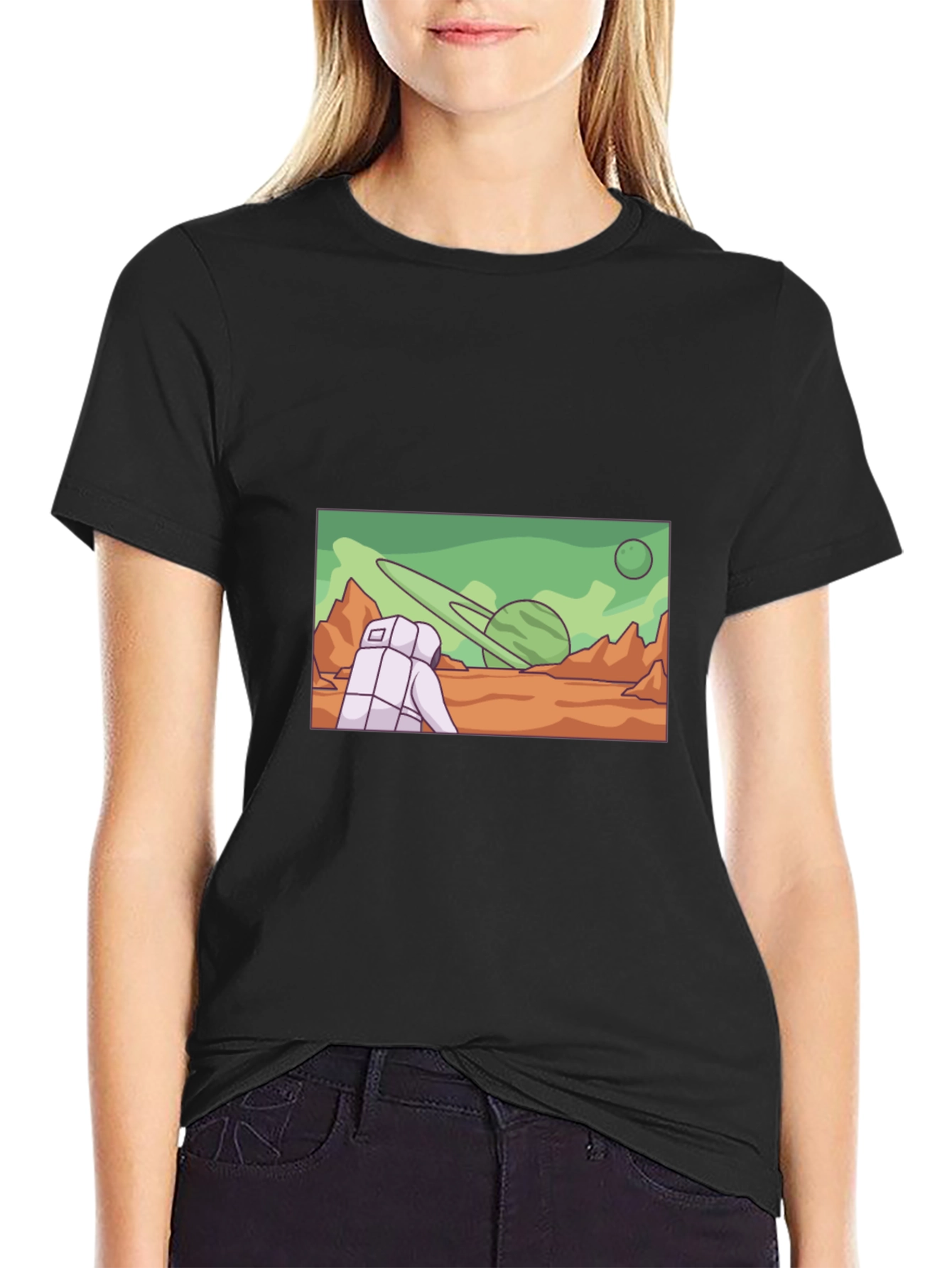 Astronaut Planet Graphic T-Shirt