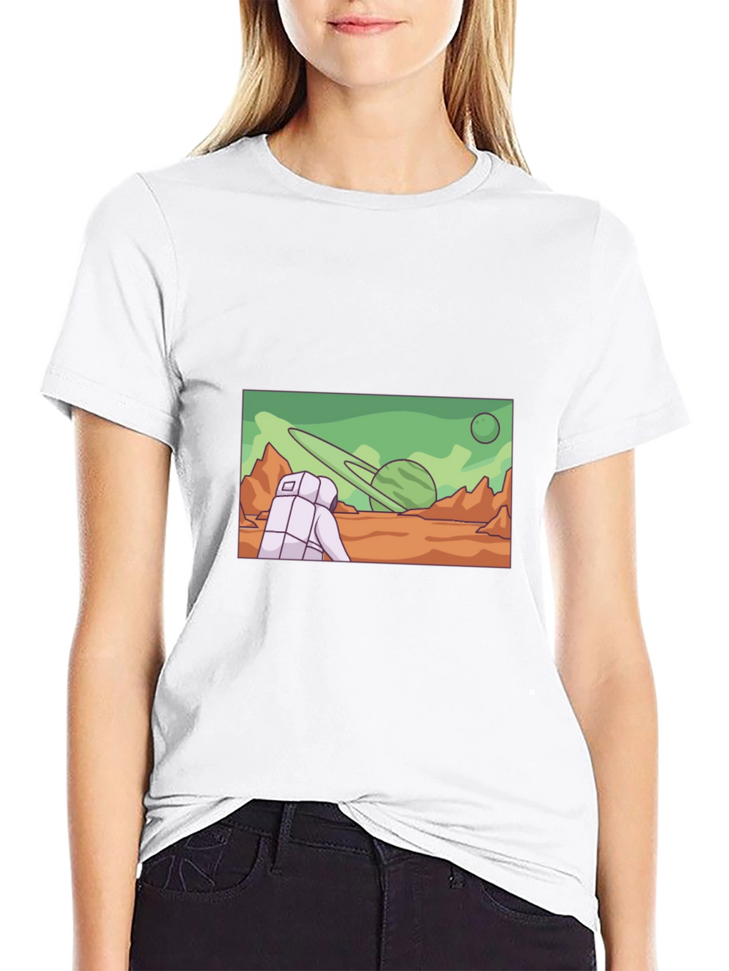 Astronaut Planet Graphic T-Shirt
