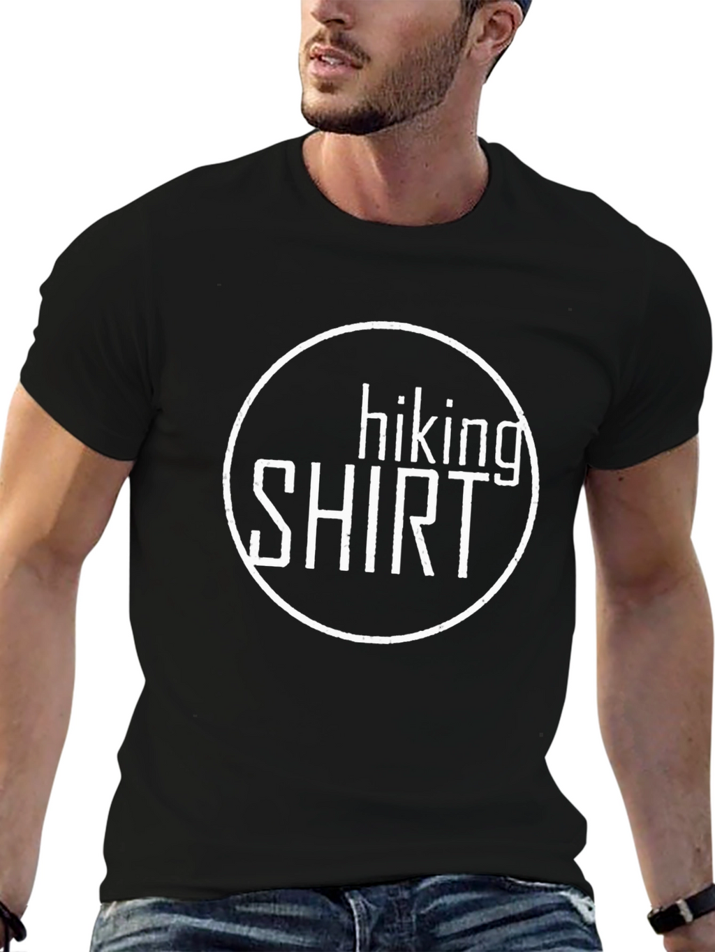 Hiking Shirt Graphic Tee - Black Cotton Blend