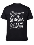 Play Guitar Pet Dogs Graphic T-Shirt