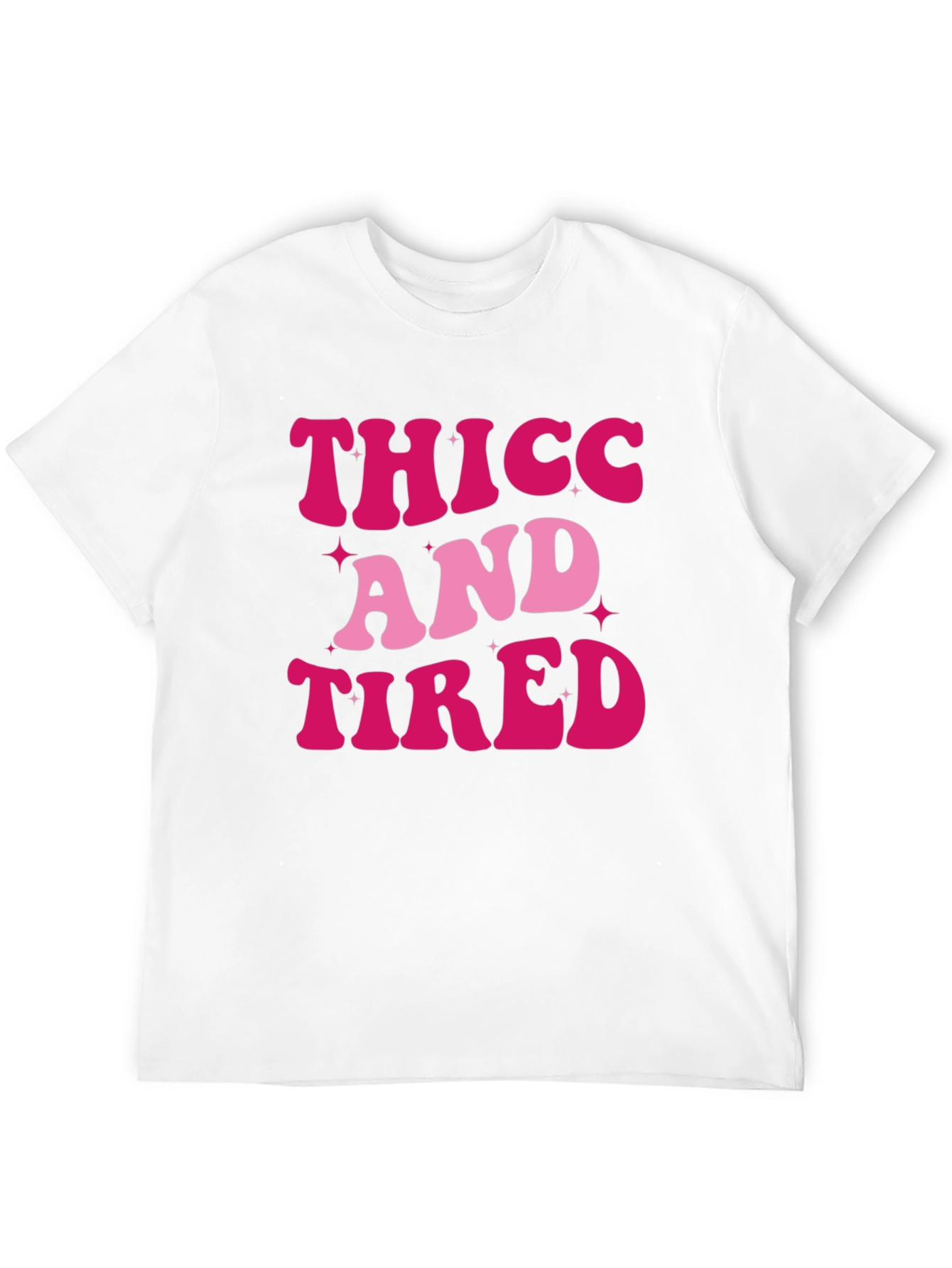 Thicc And Tired Retro Style T-Shirt