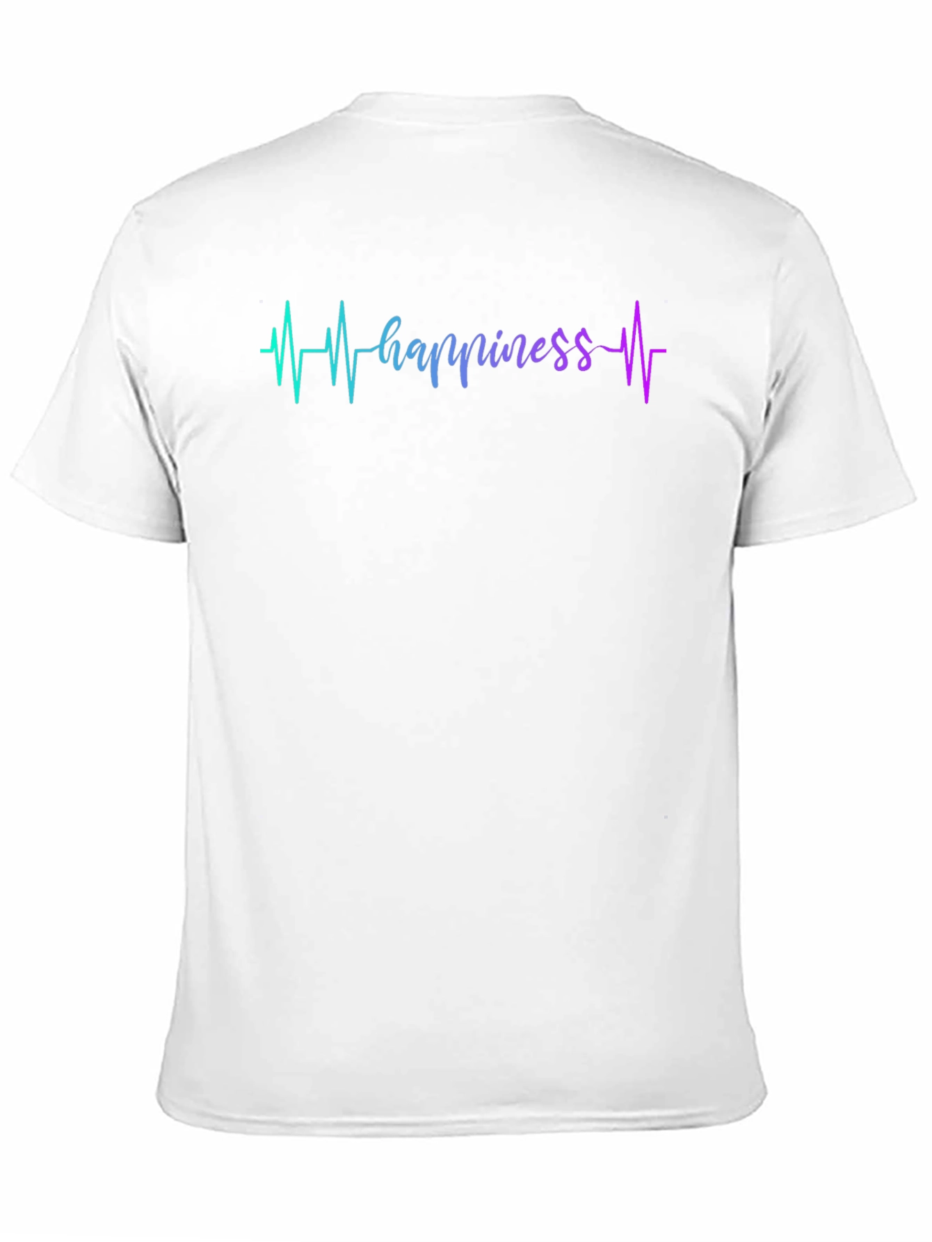 Happiness Heartbeat Graphic Black T-Shirt