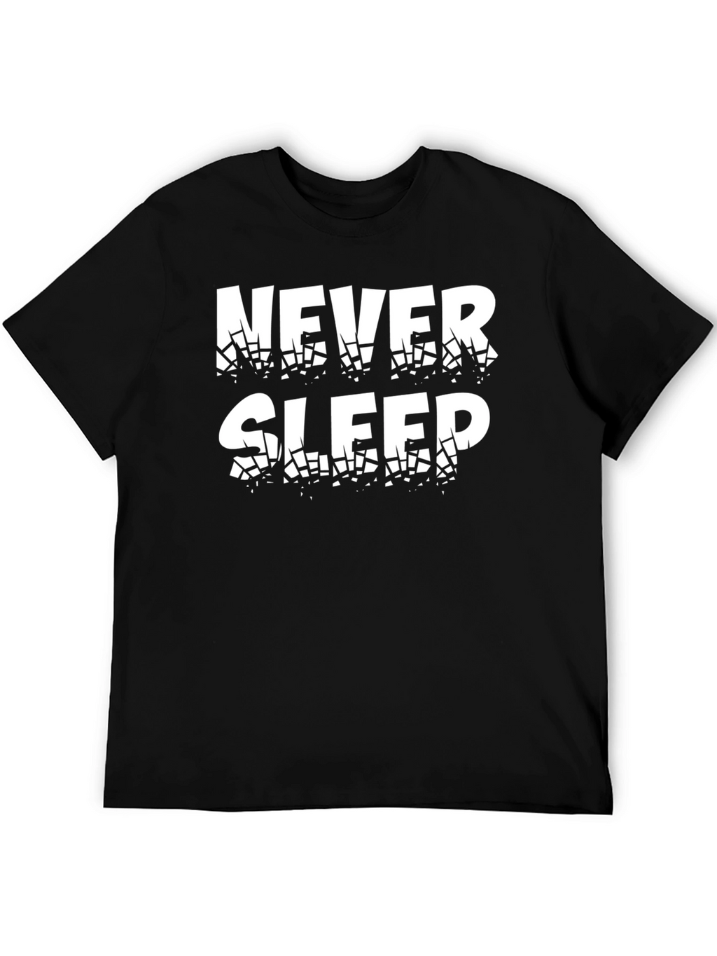 Never Sleep Graphic T-Shirt - Black