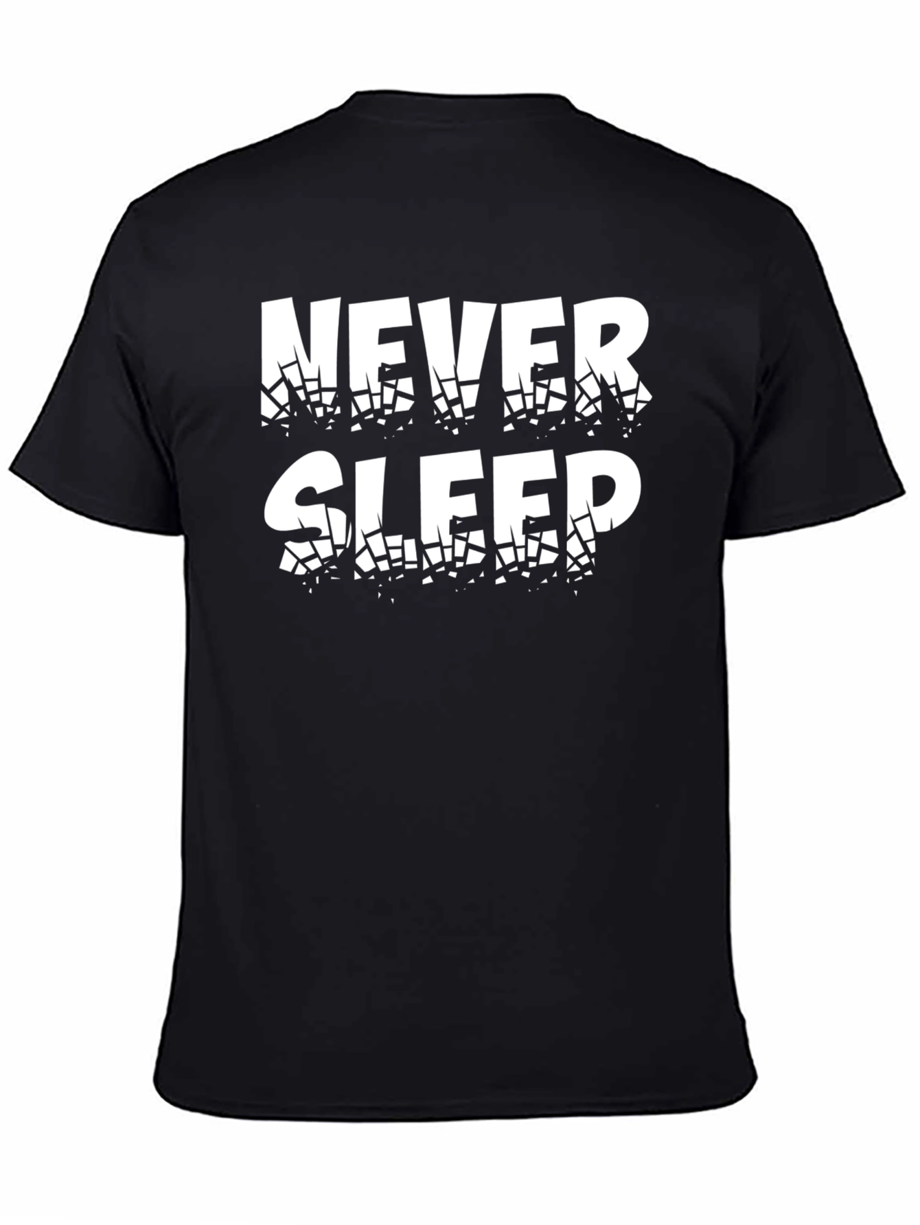 Never Sleep Graphic T-Shirt - Black