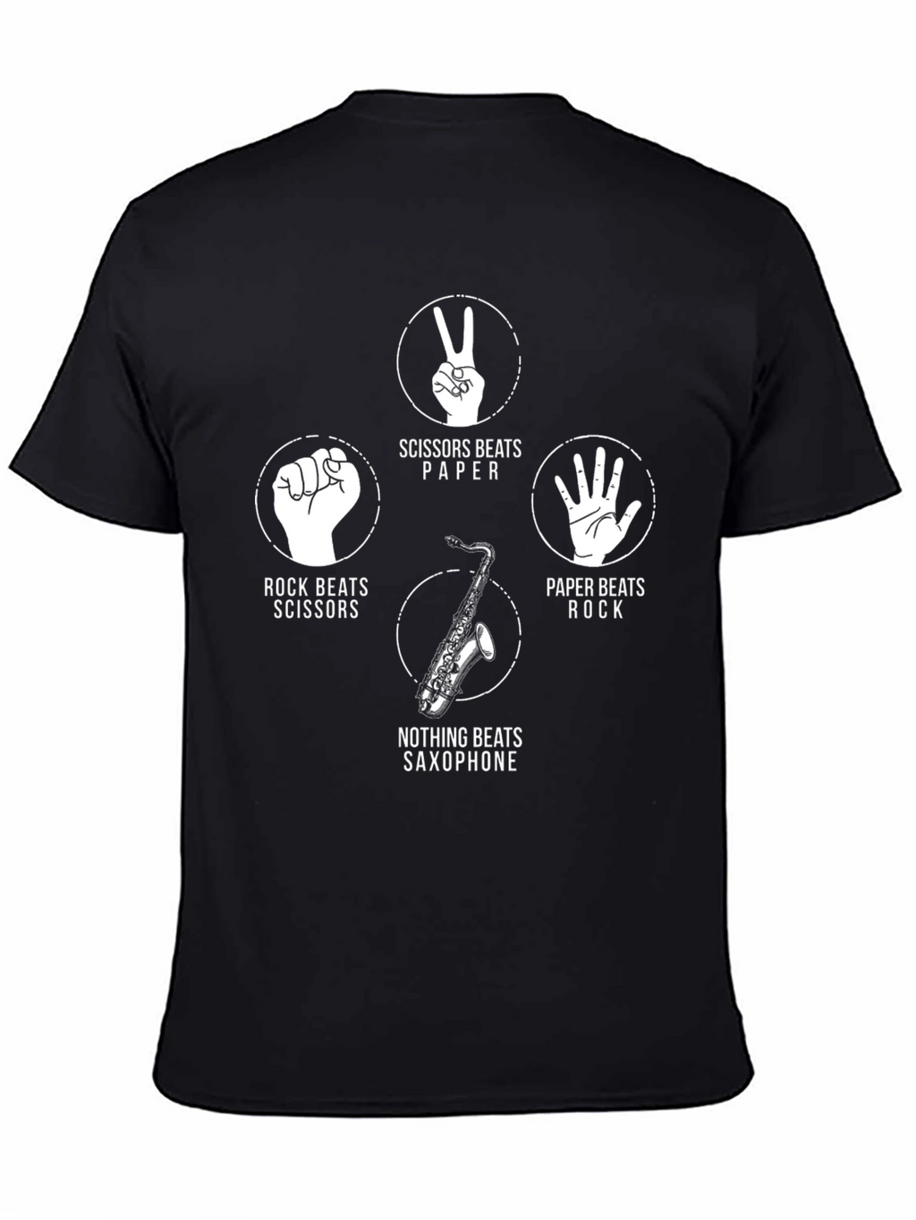 Rock Paper Scissors Saxophone Graphic Tee
