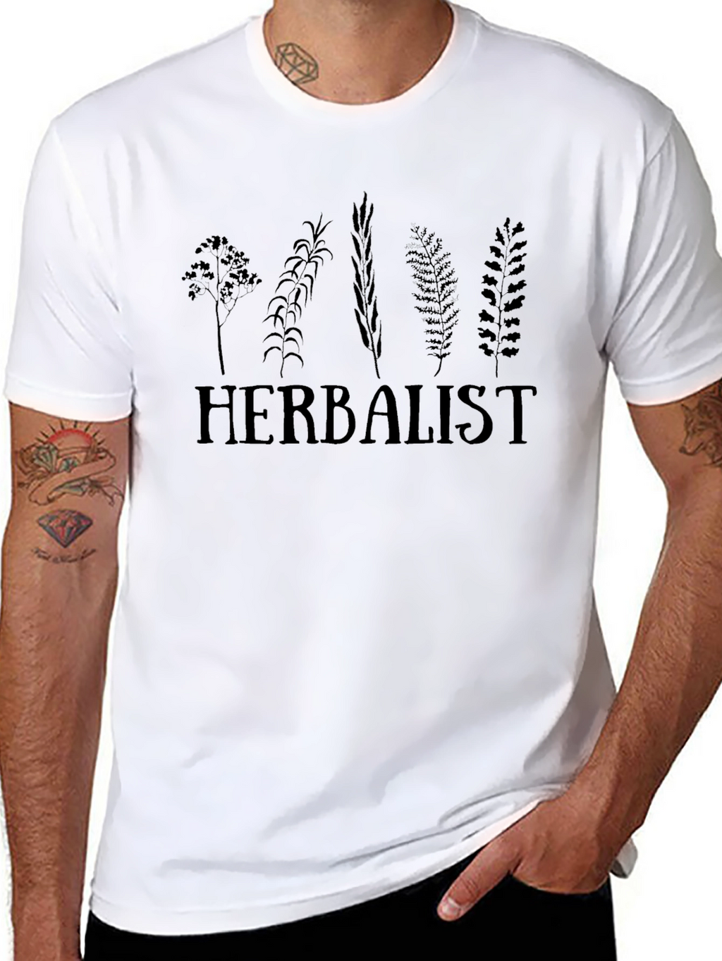 Herbalist Plant Graphic T-Shirt - Black