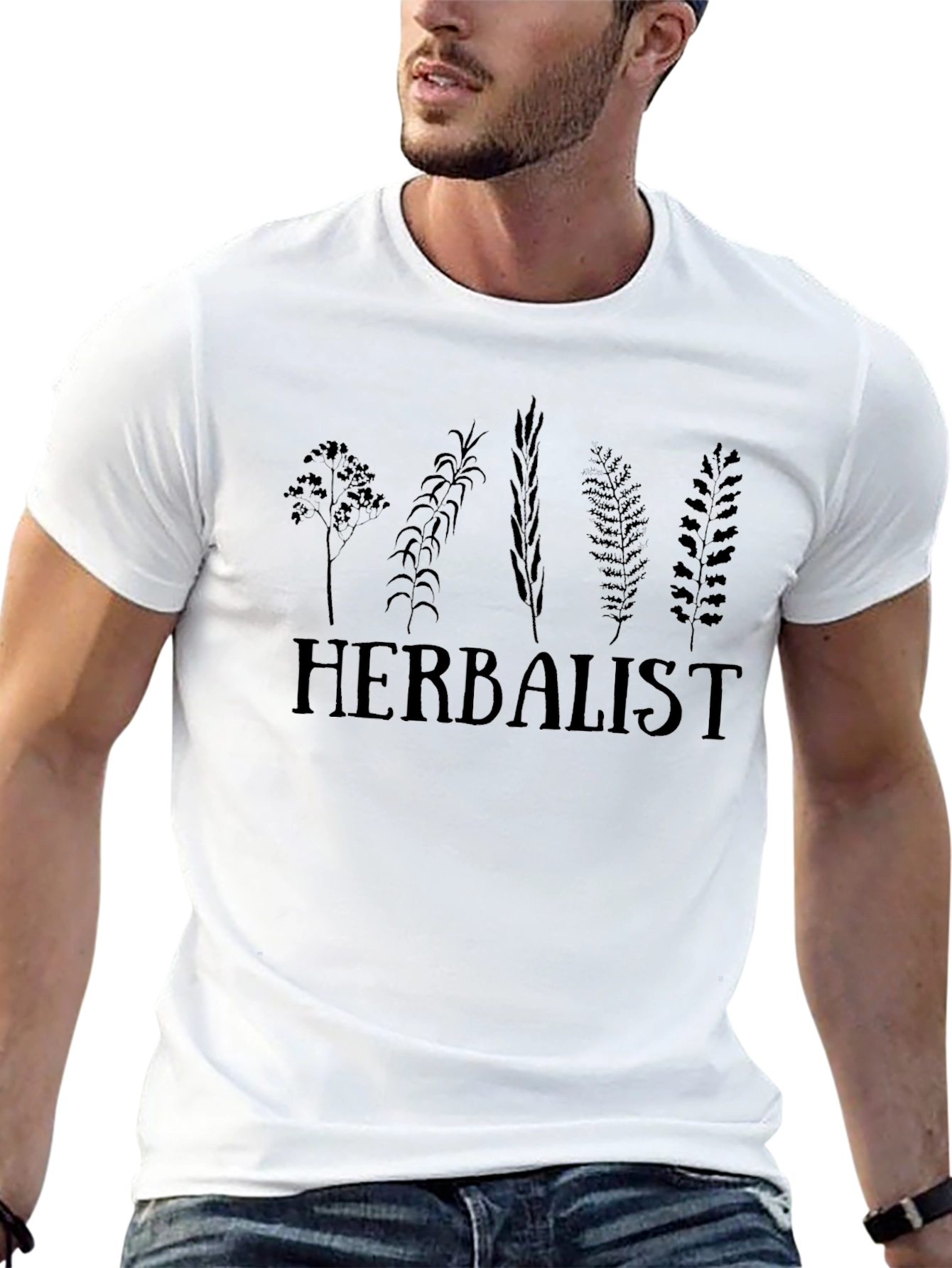Herbalist Plant Graphic T-Shirt - Black