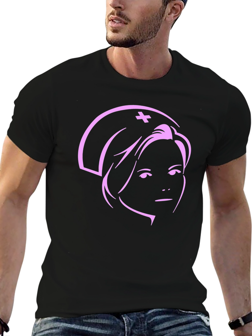 Nurse Graphic T-Shirt - Black
