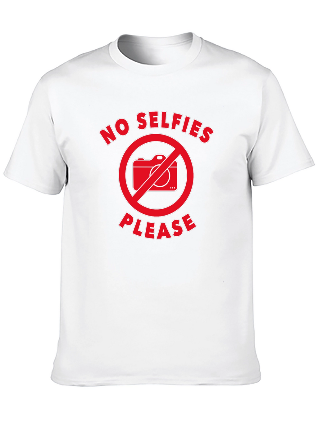 No Selfies Please T-Shirt - Black Graphic Tee