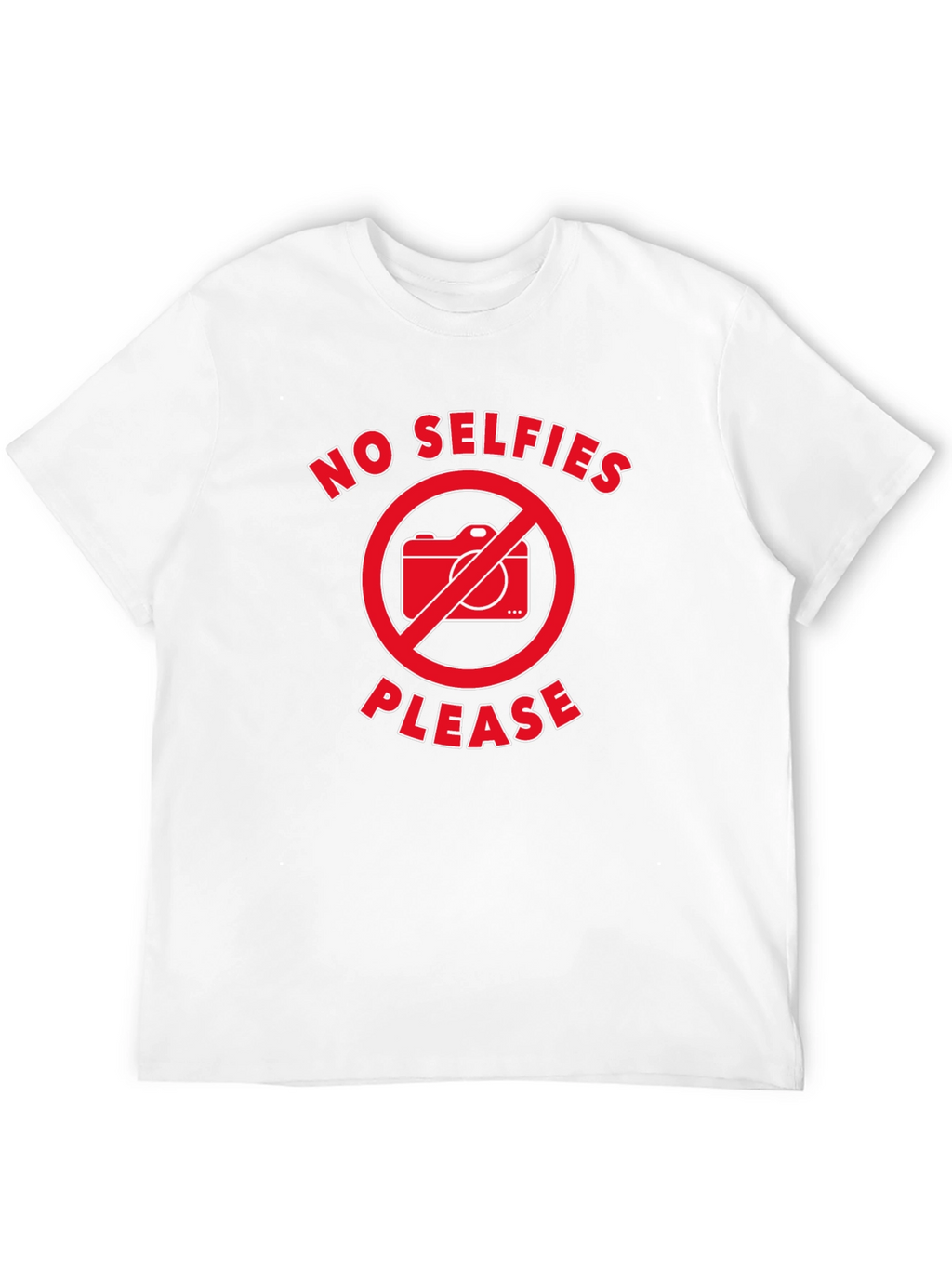 No Selfies Please T-Shirt - Black Graphic Tee