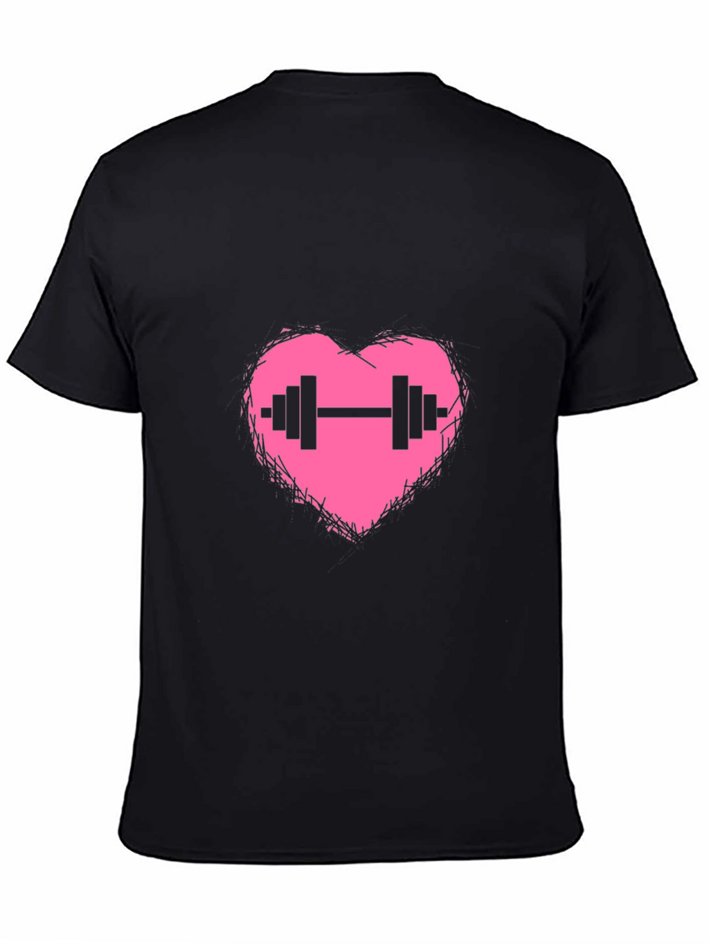 Heart Barbell Graphic T-Shirt
