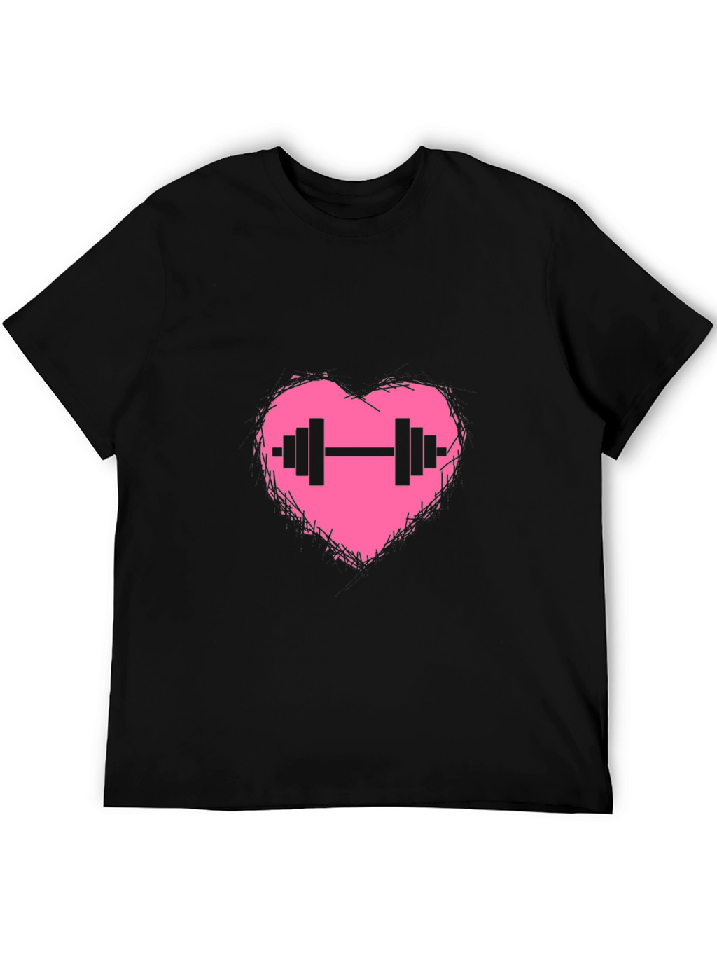 Heart Barbell Graphic T-Shirt