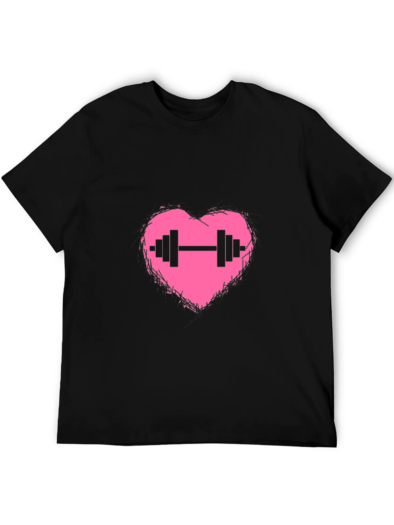 Heart Barbell Graphic T-Shirt