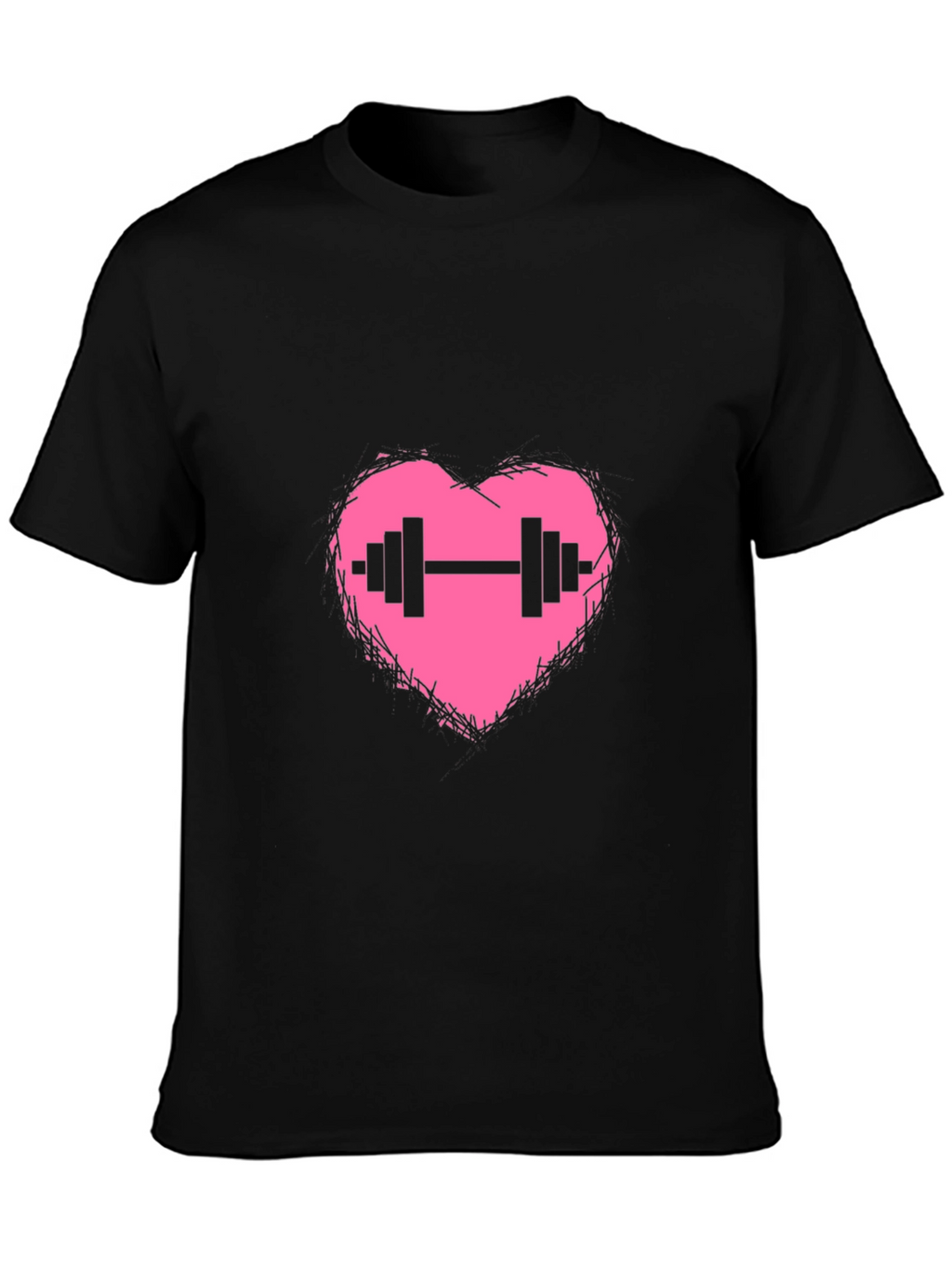 Heart Barbell Graphic T-Shirt