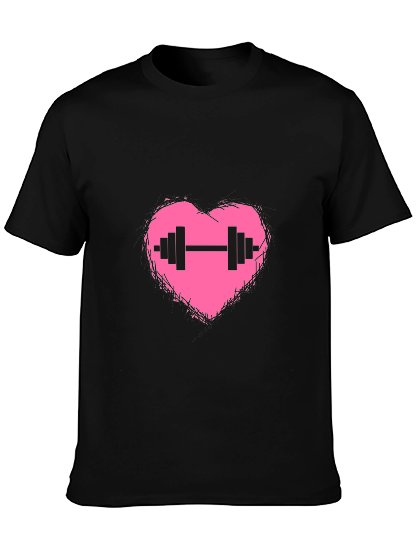 Heart Barbell Graphic T-Shirt