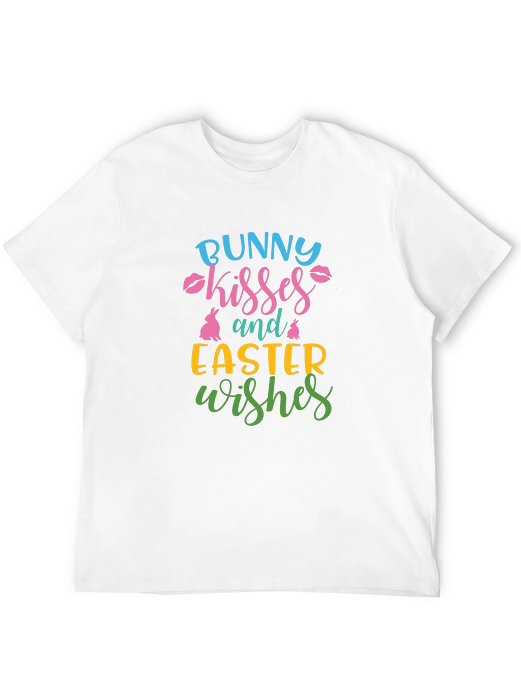 Bunny Kisses Easter Wishes Graphic Tee